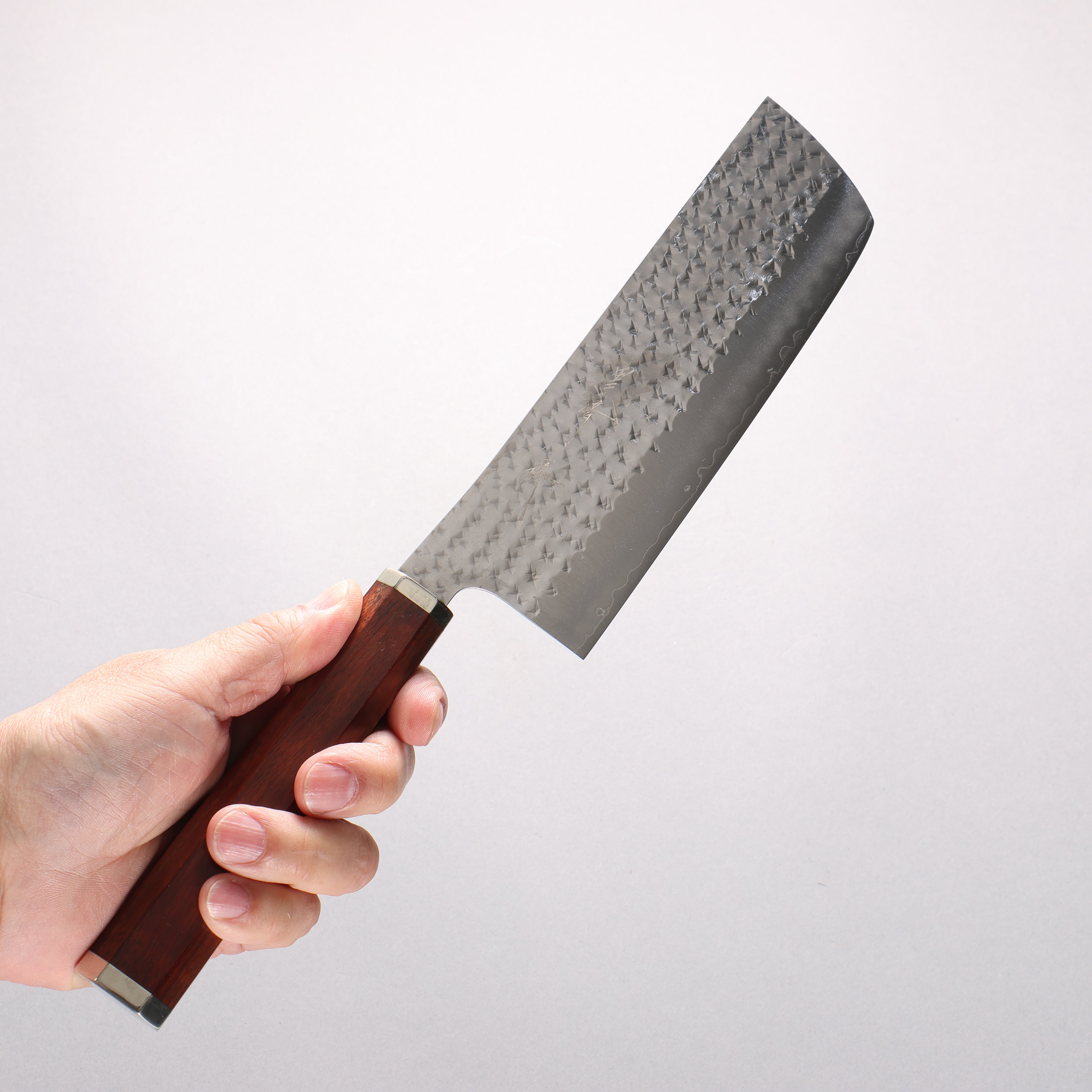Yu Kurosaki Senko Ei SG2 Hammered Nakiri 165mm Bloodwood & Steel Caps Handle - Seisuke Knife