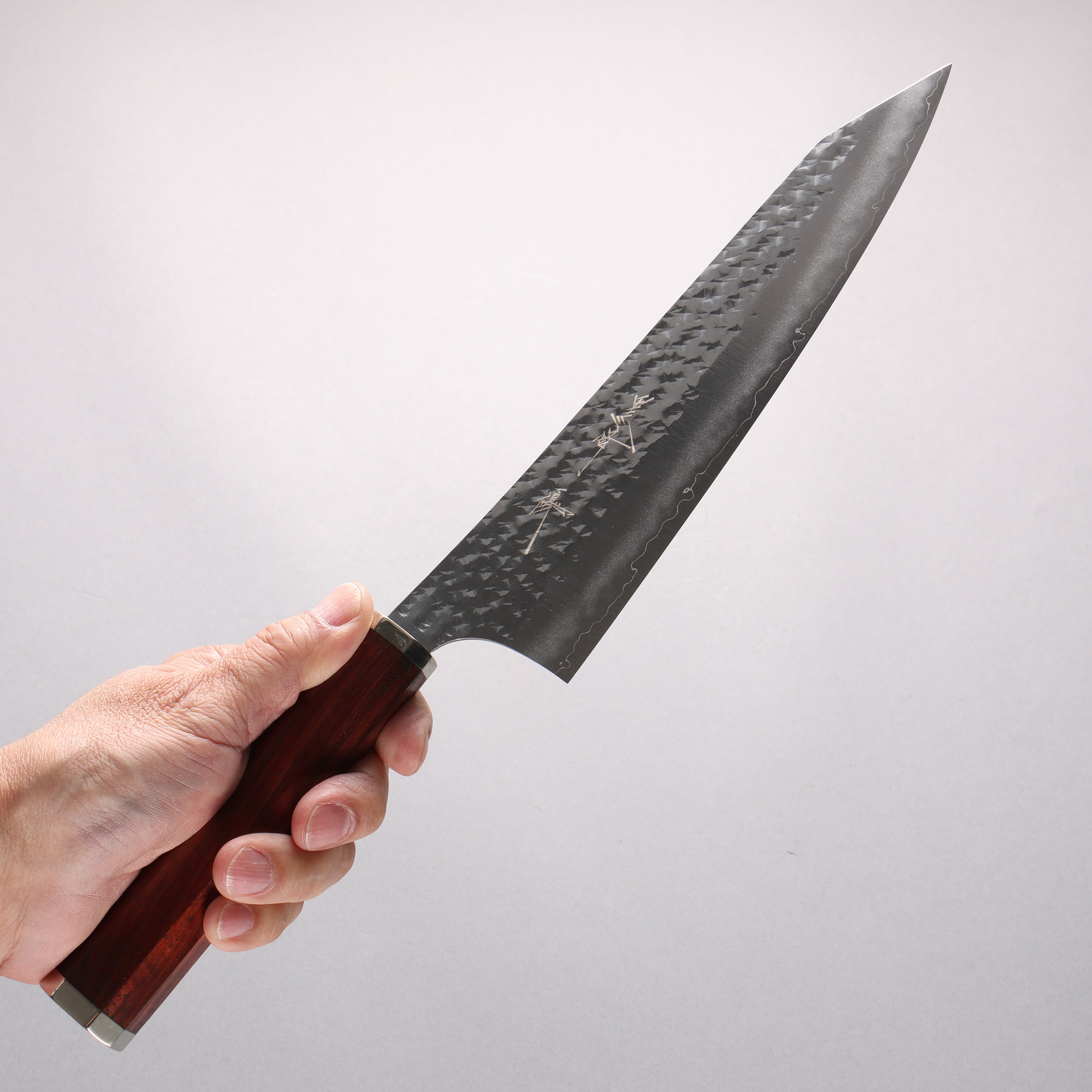 Yu Kurosaki Senko Ei SG2 Hammered Gyuto 210mm Bloodwood & Steel Caps Handle - Seisuke Knife