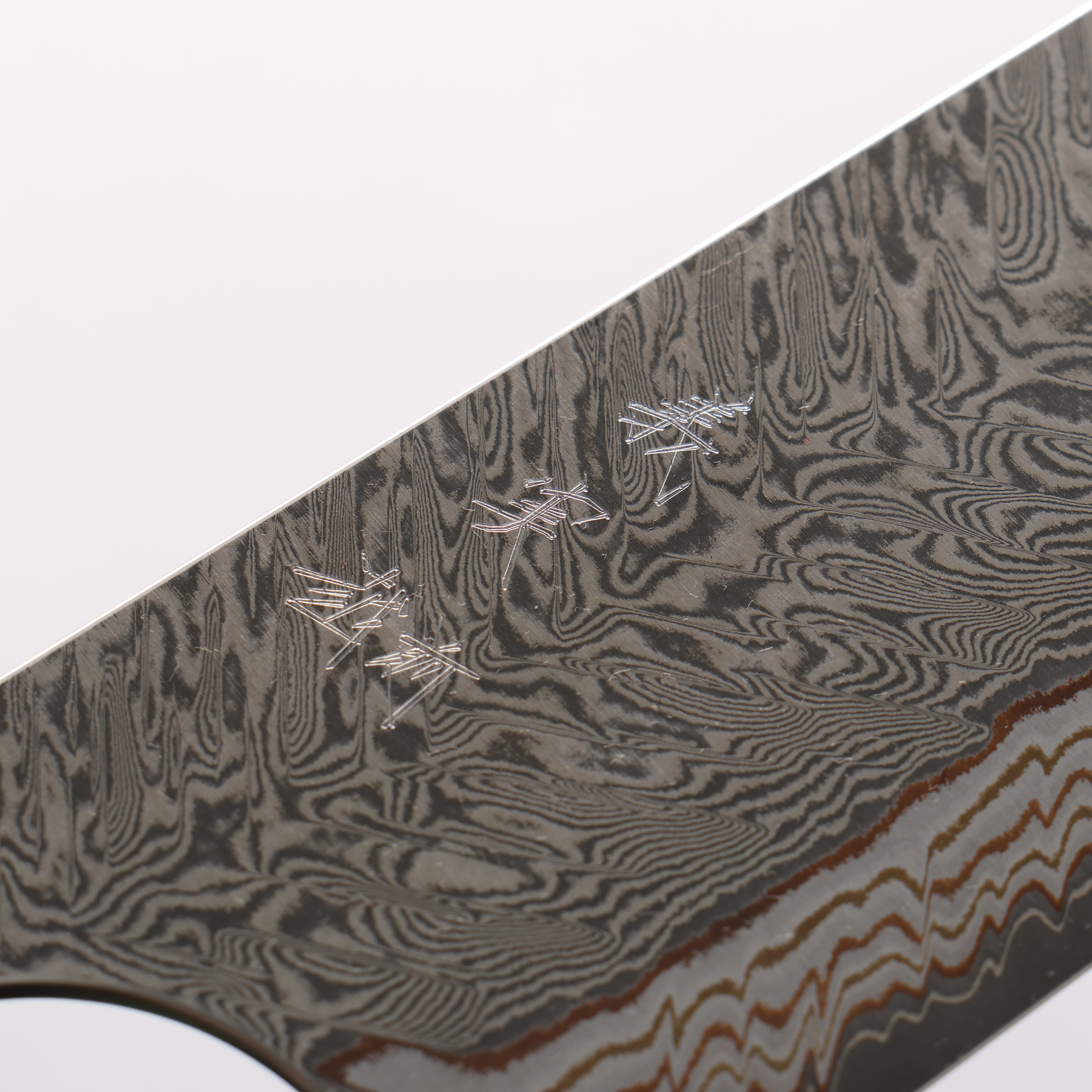 Yoshimi Kato VG10w Colored Damascus Kiritsuke Gyuto 210mm Rosewood & Turquoise Ring Handle - Seisuke Knife