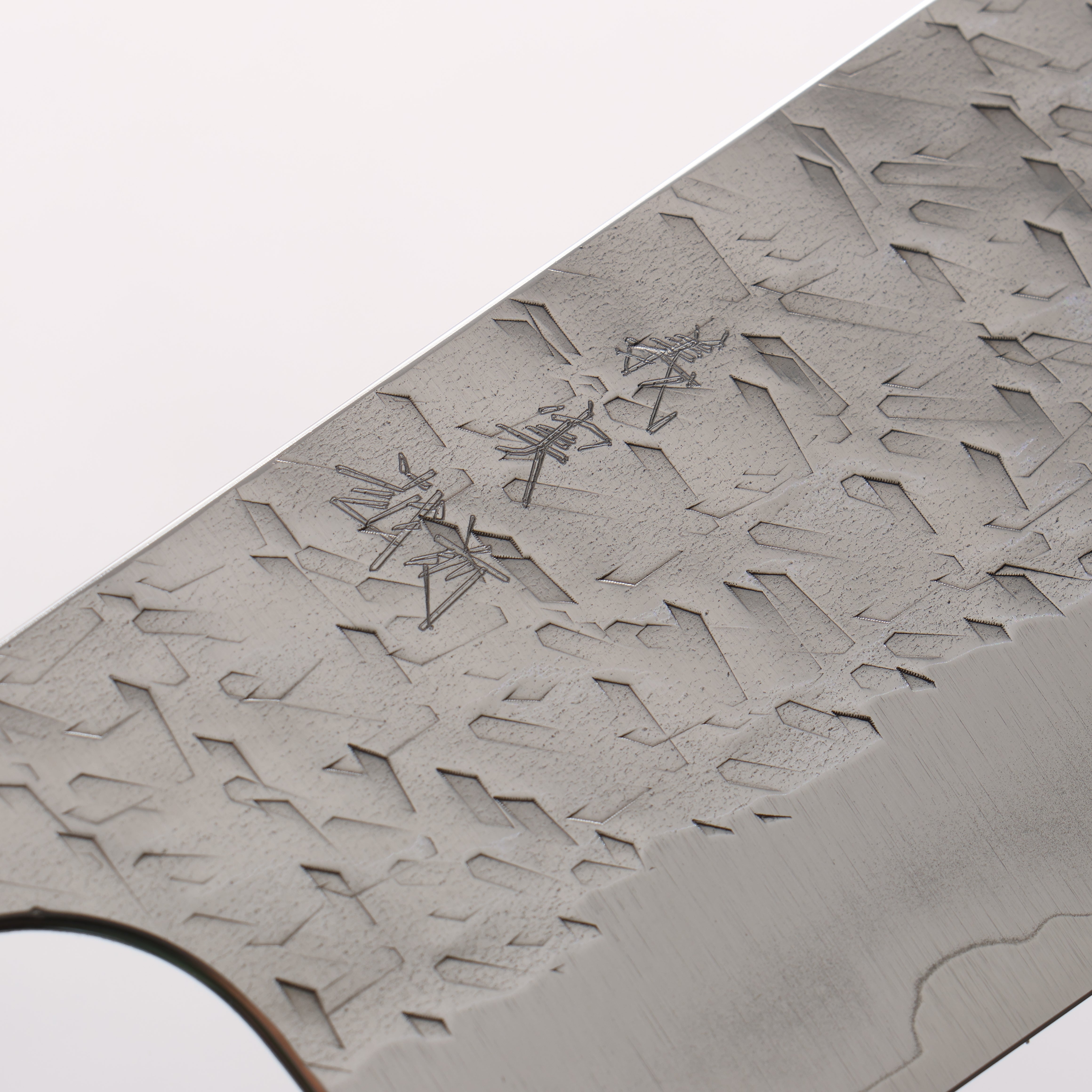 Yoshimi Kato Hyo SG2 Hammered Nakiri 165mm Stabilized Birch & Black Resin Handle - Seisuke Knife