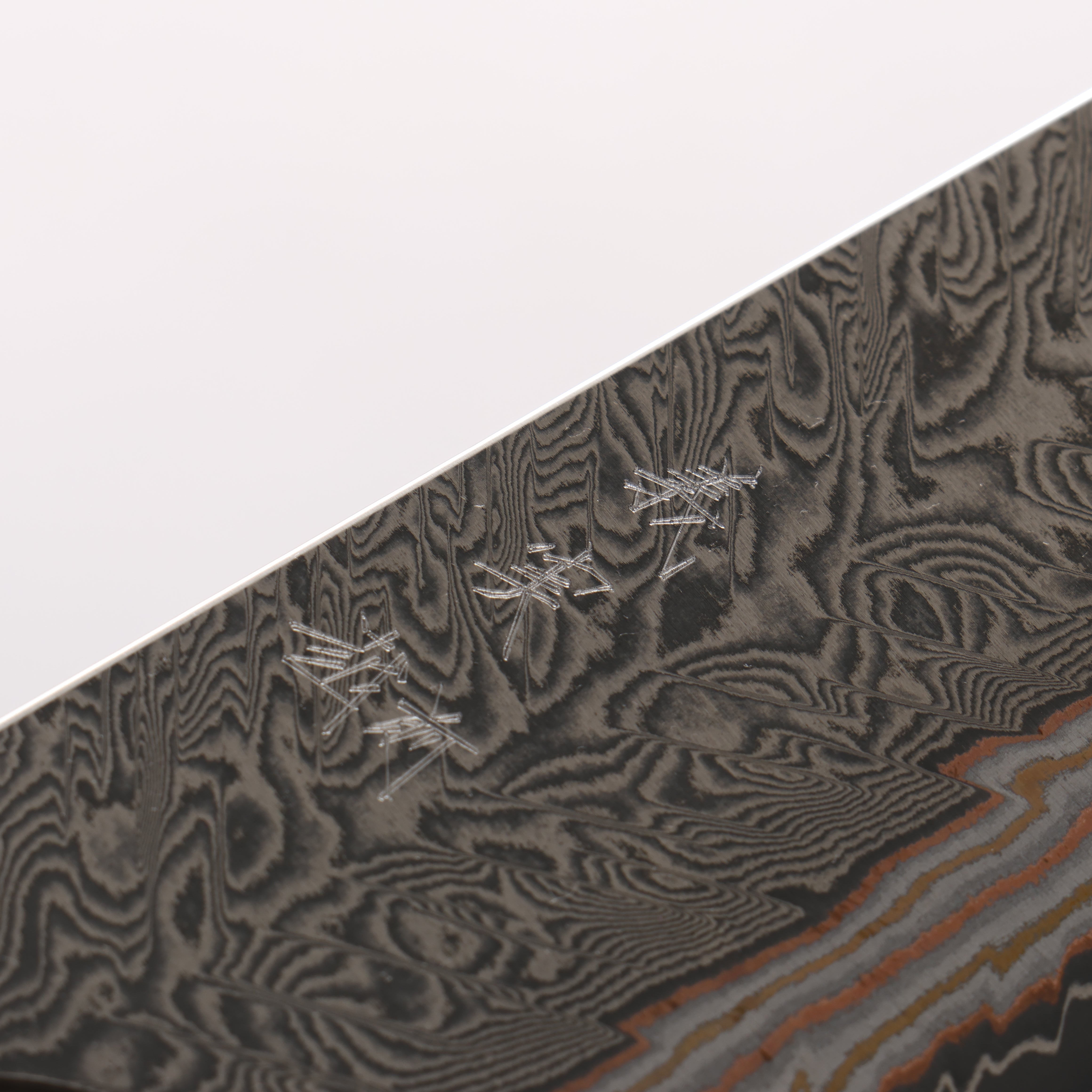 Yoshimi Kato VG10w Colored Damascus Kiritsuke Gyuto 210mm Rosewood & Black Turquoise Handle - Seisuke Knife