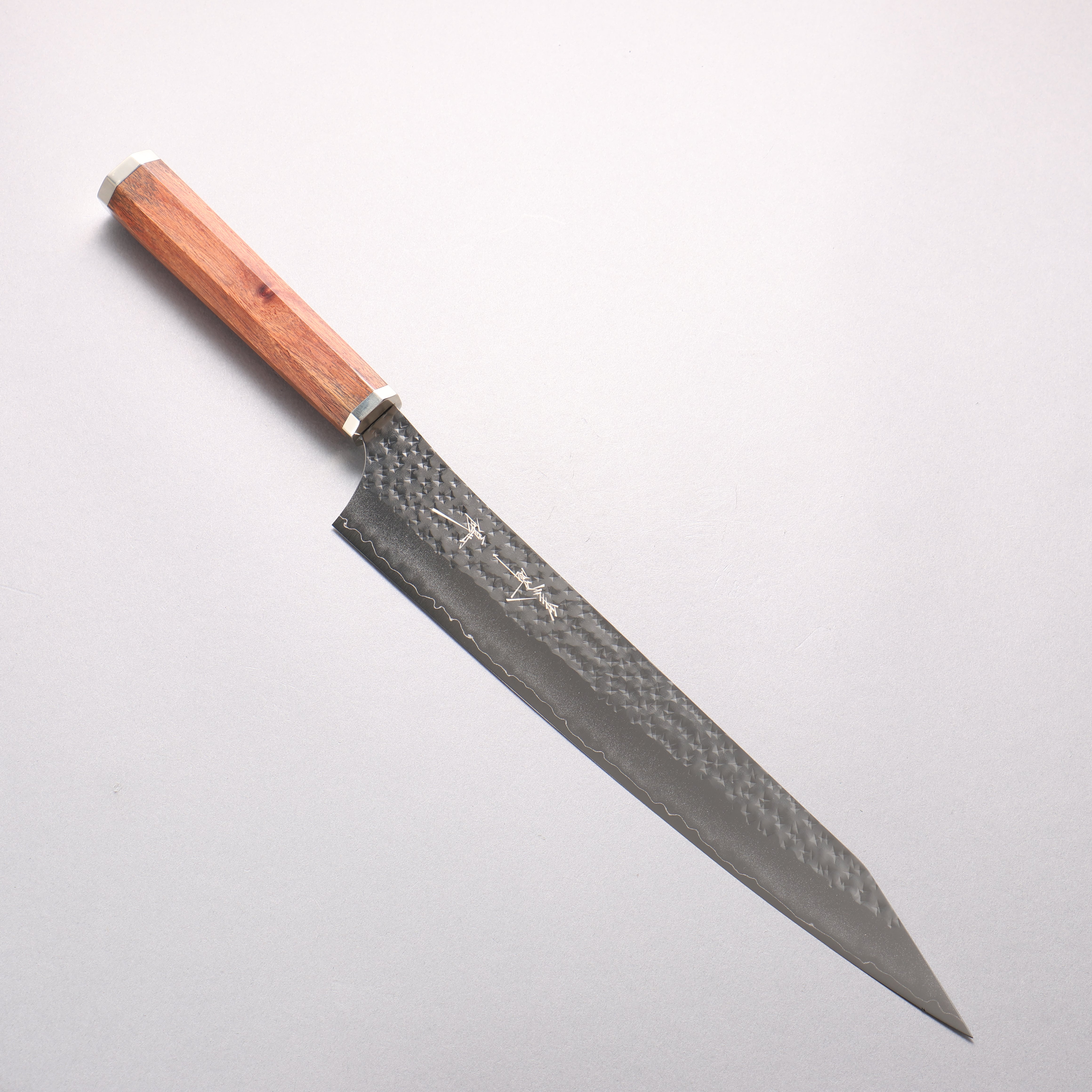 Yu Kurosaki Senko Ei SG2 Hammered Sujihiki 270mm Bloodwood & Steel Caps Handle - Seisuke Knife