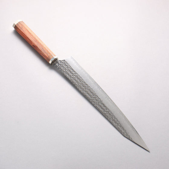 Yu Kurosaki Senko Ei SG2 Hammered Sujihiki 270mm Bloodwood (Steel end caps) Handle