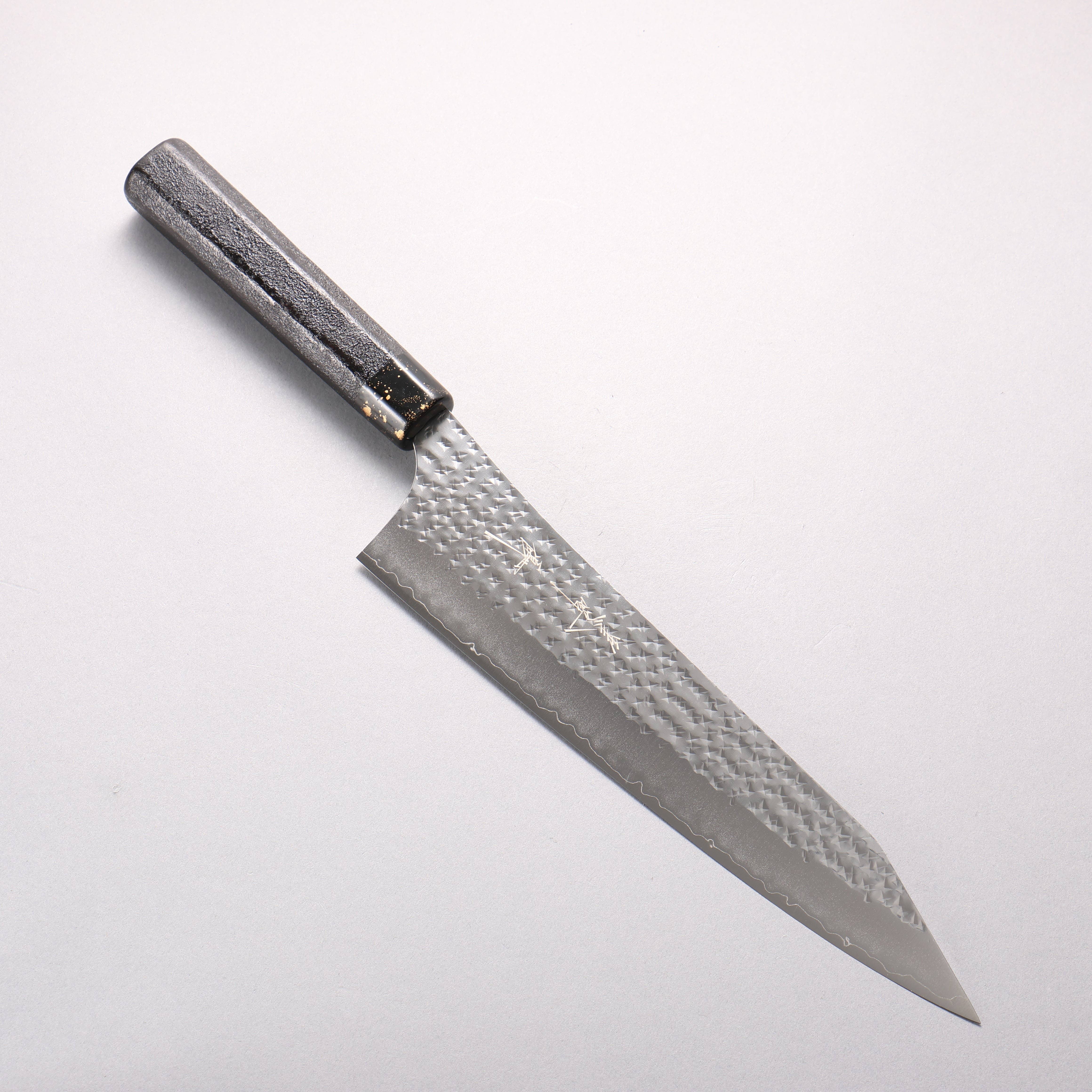Yu Kurosaki Senko Ei SG2 Hammered Gyuto 240mm Black Lacquered Handle - Seisuke Knife