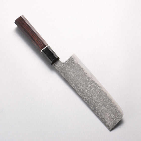 Shigeki Tanaka Habakiri SG2 Damascus Nakiri 165mm Ebony Wood (ferrule: Black Water Buffalo Horn) Handle