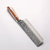 Takeshi Saji SRS13 Hammered Damascus Cross Nakiri 165mm Ironwood Handle - Slide 2