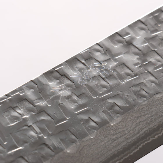 Takeshi Saji SRS13 Hammered Damascus Cross Nakiri 165mm Ironwood Handle