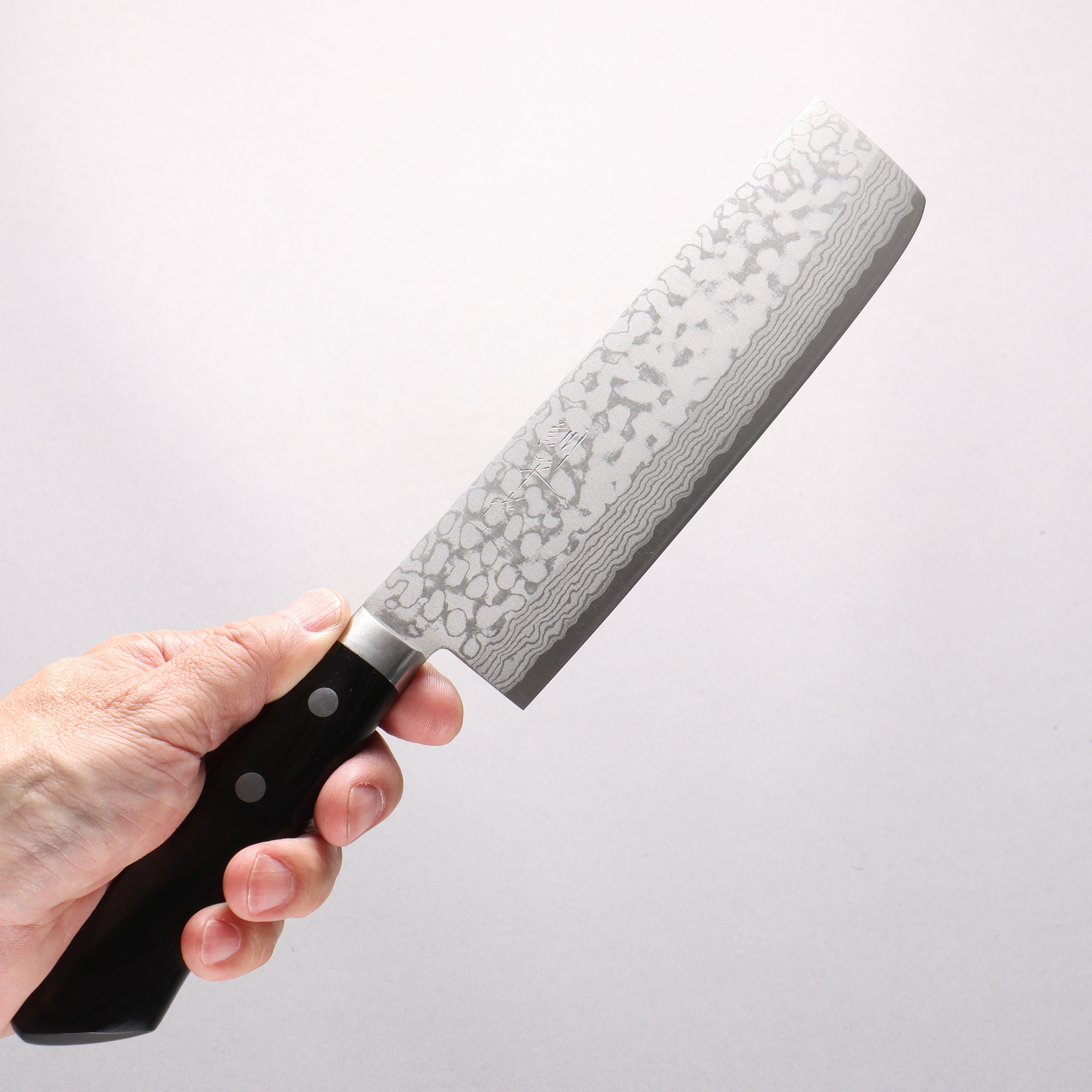Kunihira Sairyu VG10 Damascus Usuba 165mm Black Pakkawood Handle - Seisuke Knife