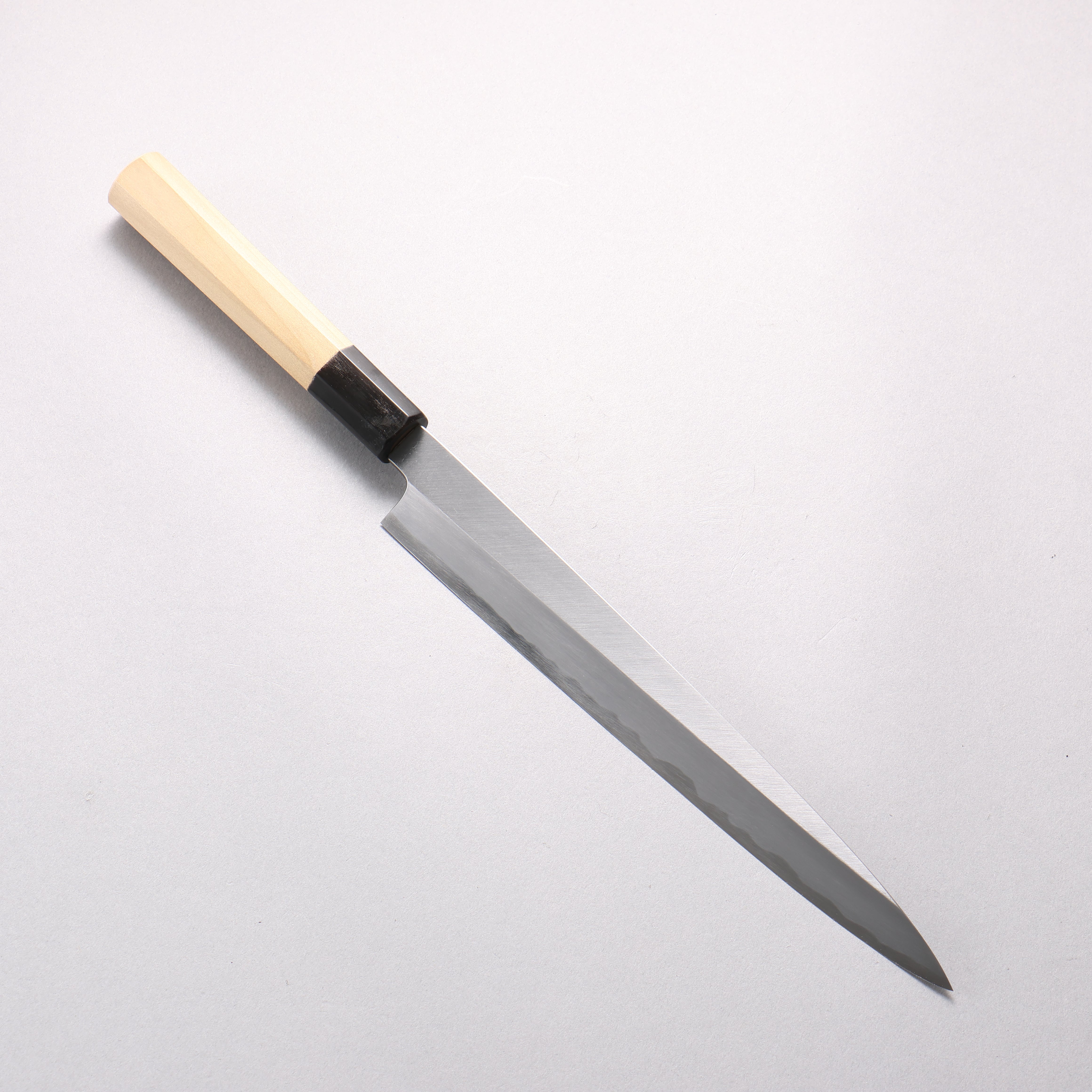Minamoto Akitada White Steel No.2 Yanagiba 240mm Magnolia & Water Buffalo Horn Handle - Seisuke Knife