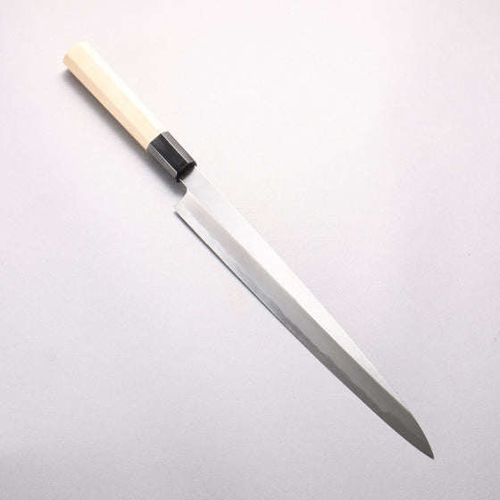 Minamoto Akitada Blue Steel No.1 Yanagiba 270mm Magnolia (Ferrule: Water Buffalo Horn) Handle