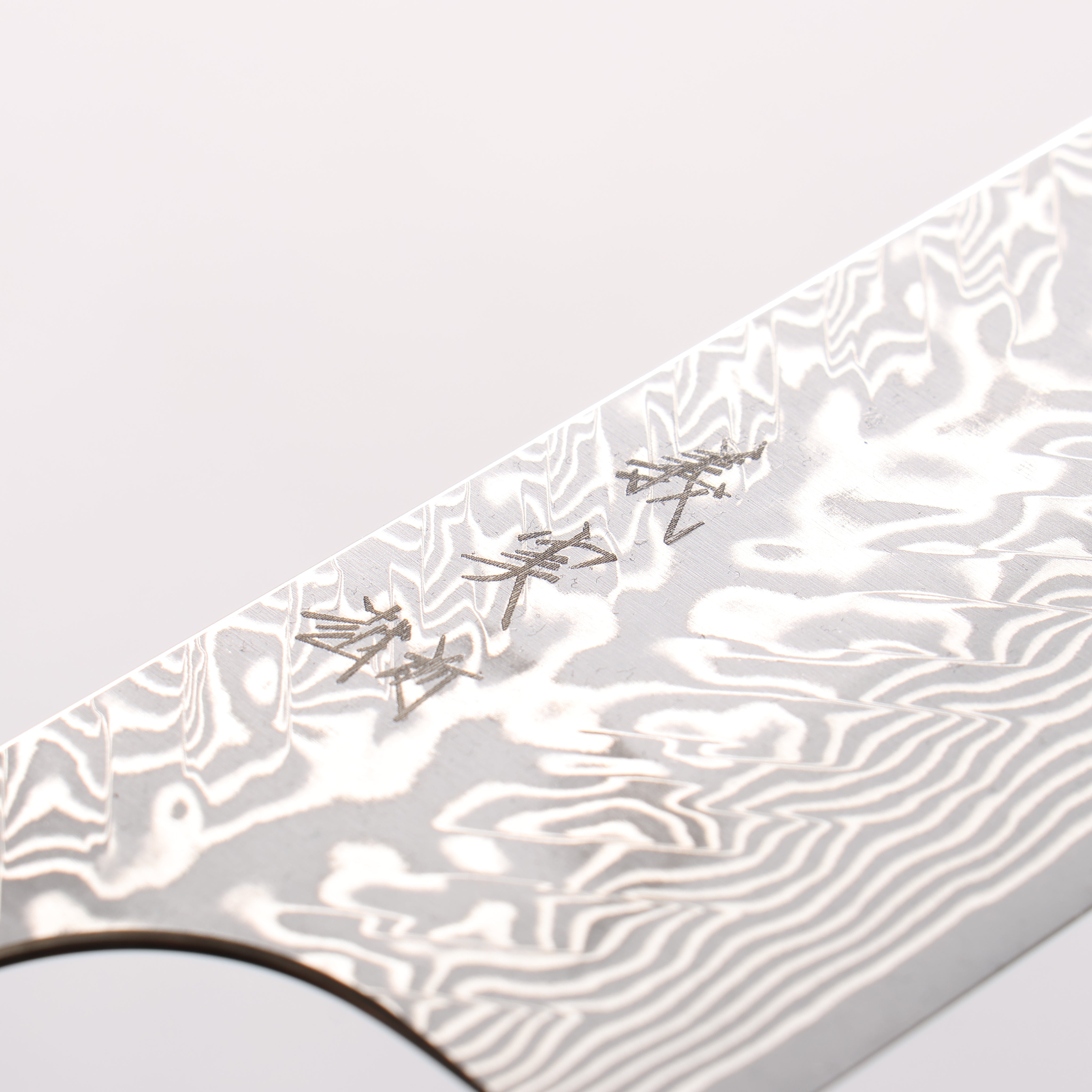 Yoshimi Kato SG2 Black Damascus Gyuto 240mm Olive Tree and Black/White Marble Resin Handle - Seisuke Knife