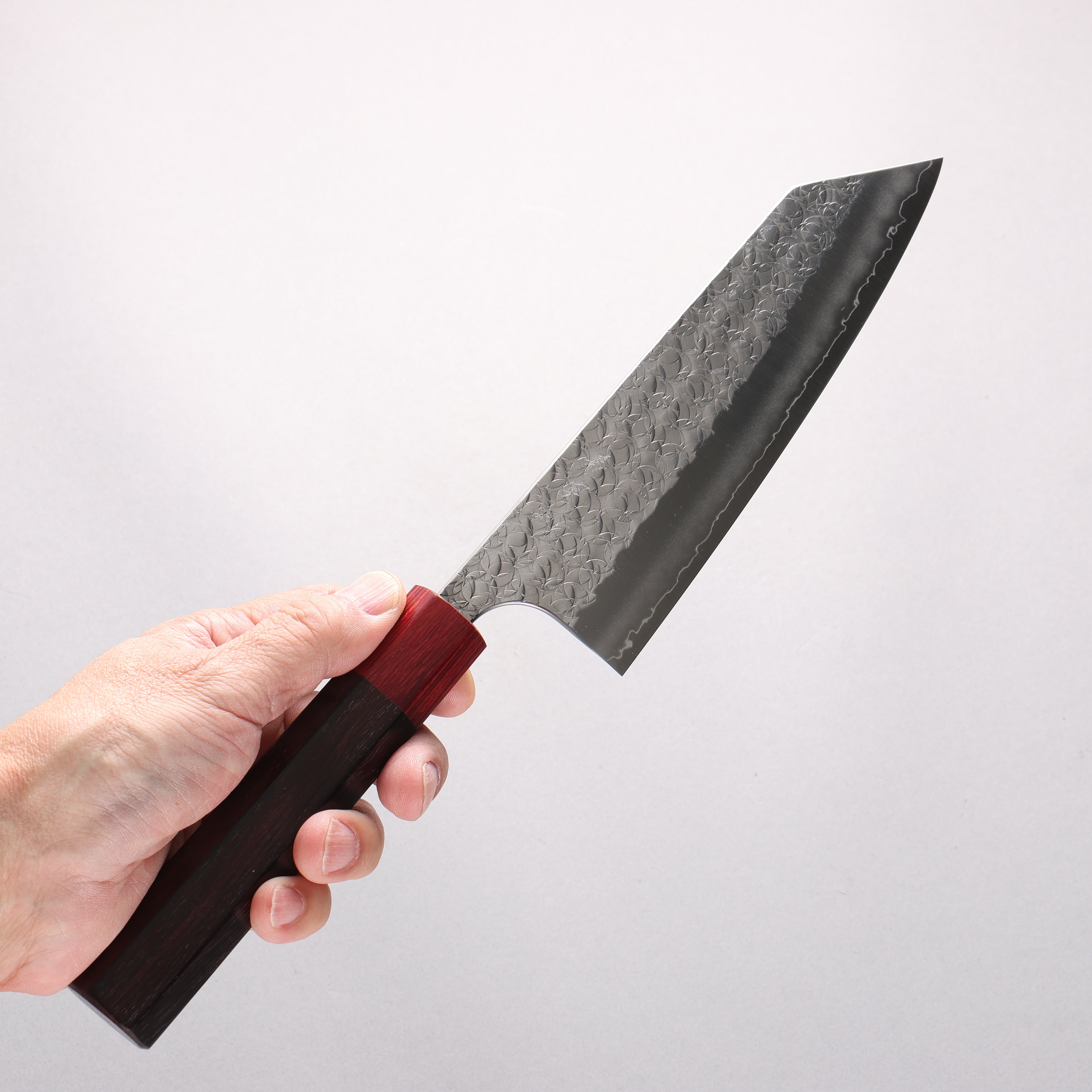 Yoshimi Kato Minamo SG2 Hammered Bunka 170mm Rosewood (ferrule: Red Pakka wood) Handle - Seisuke Knife