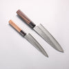 Seisuke AUS10 Hammered Damascus Japanese Santoku & Petty Rosewood (Ferrule: Black Pakka Wood) Handle 180mm & 150mm - Slide 2