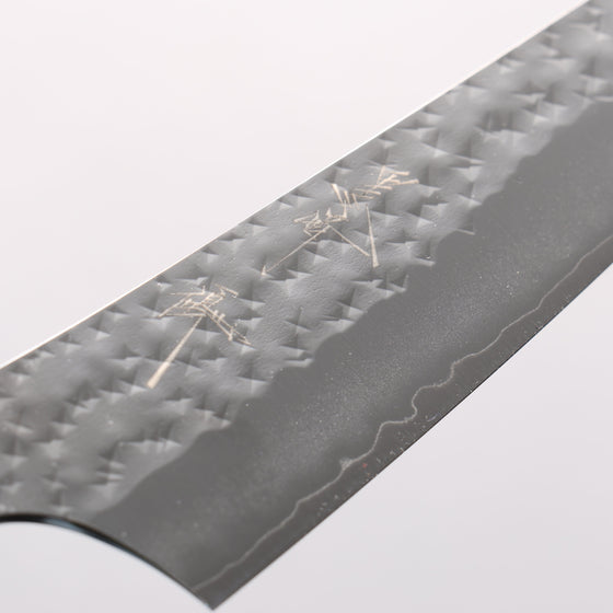 Yu Kurosaki Senko Ei SG2 Hammered Petty-Utility 150mm Carbon Fiber with Silver Speckles (ferrule and end cap: Black Water Buffalo Horn) Handle