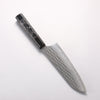 Yu Kurosaki Senko Ryu SG2 Hammered Santoku 170mm Carbon Fiber with Silver Speckles (ferrule and end cap: Black Water Buffalo Horn) Handle - Slide 2