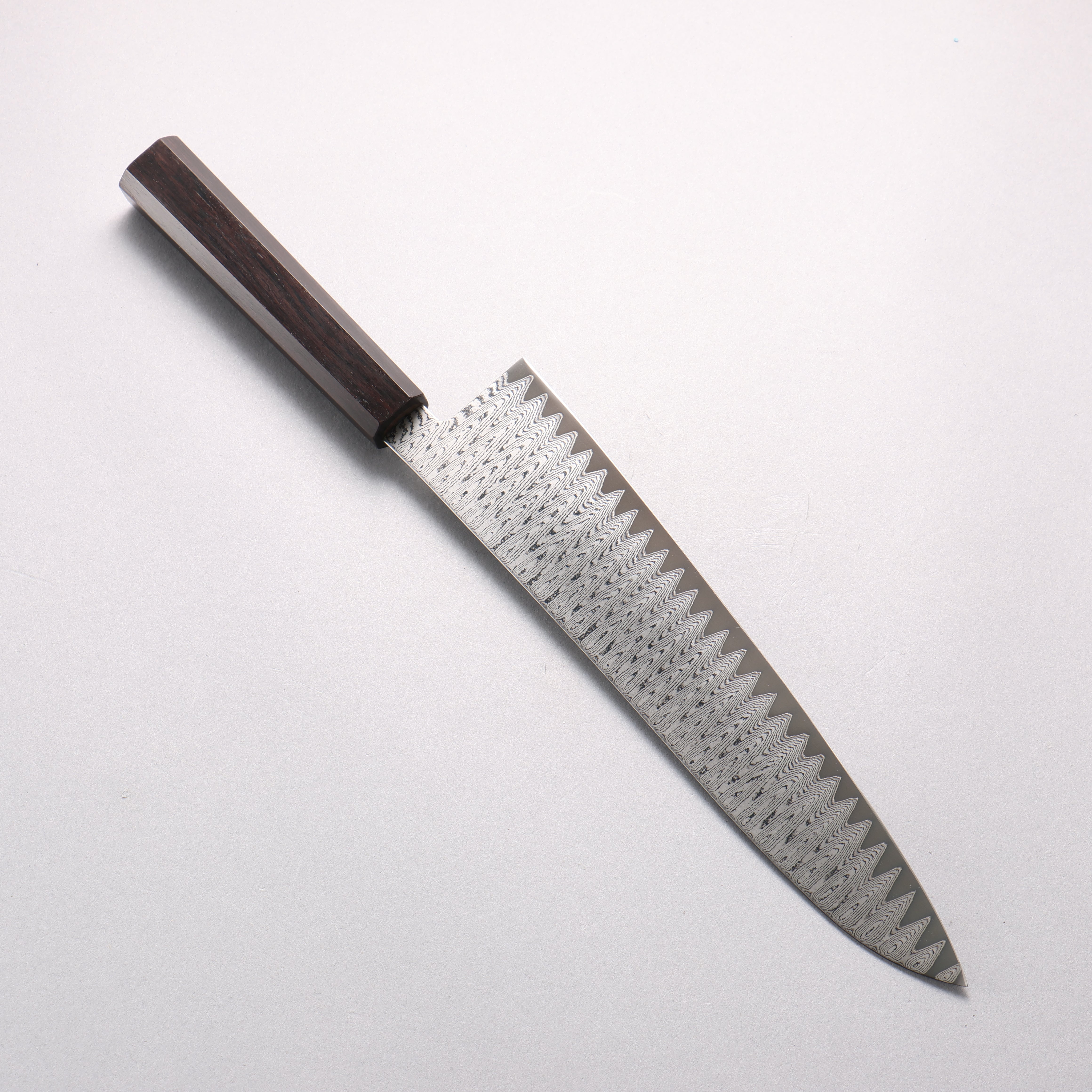 Kanjyo VG10 Damascus Ladder Pattern Gyuto 240mm Ebony Wood Handle - Seisuke Knife