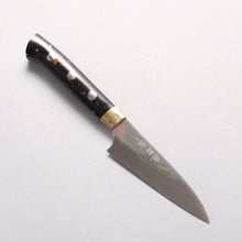  Takeshi Saji Blue Steel No.2 Colored Damascus Petty-Utility 90mm Black/Brown Corian Handle