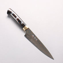  Takeshi Saji Blue Steel No.2 Colored Damascus Petty-Utility 135mm Black/Brown Corian Handle