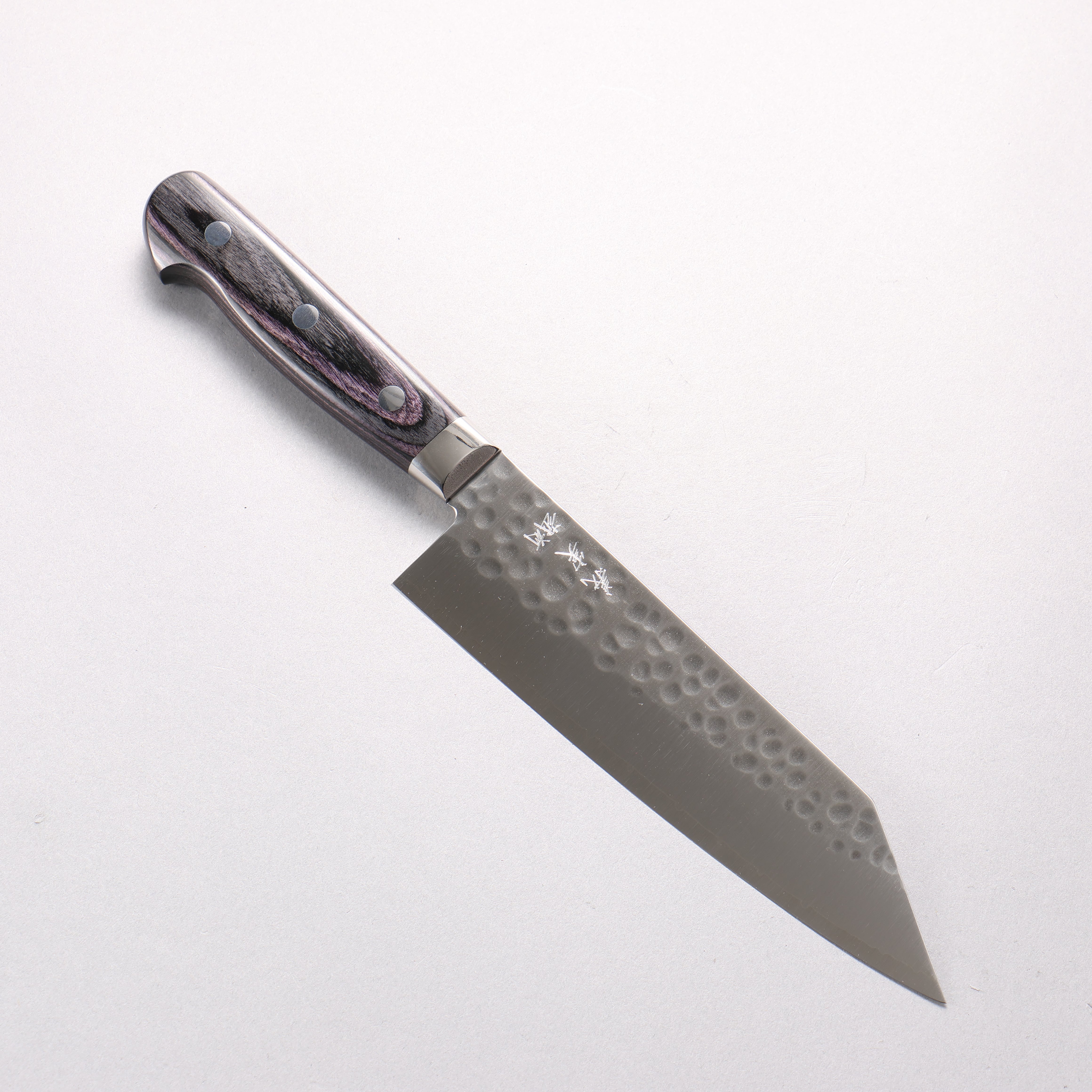 Yoshimi Kato SG2 Hammered(Maru) Bunka 170mm Purple Pakka wood Handle - Seisuke Knife