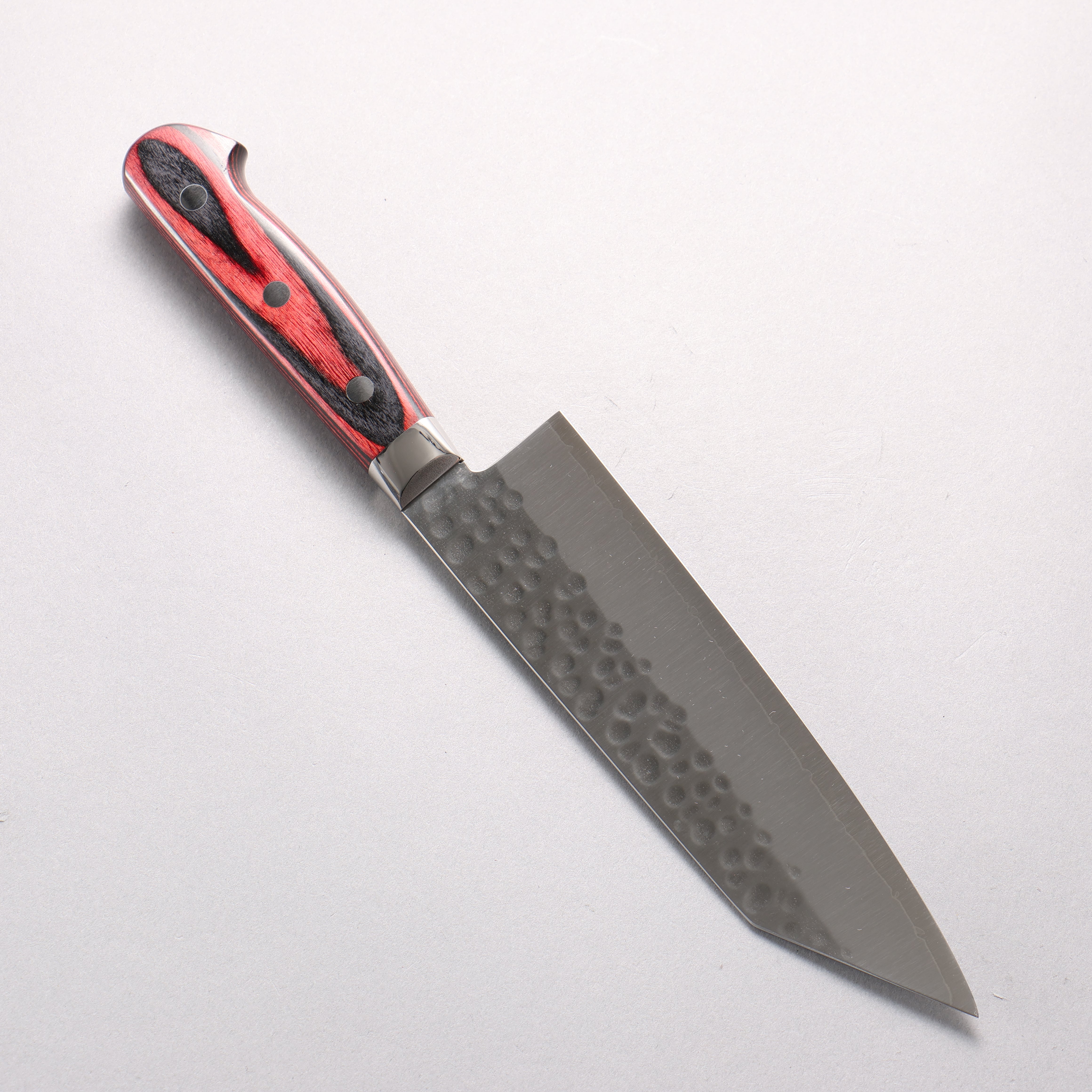 Yoshimi Kato SG2 Hammered(Maru) Bunka 170mm Red Pakka wood Handle - Seisuke Knife