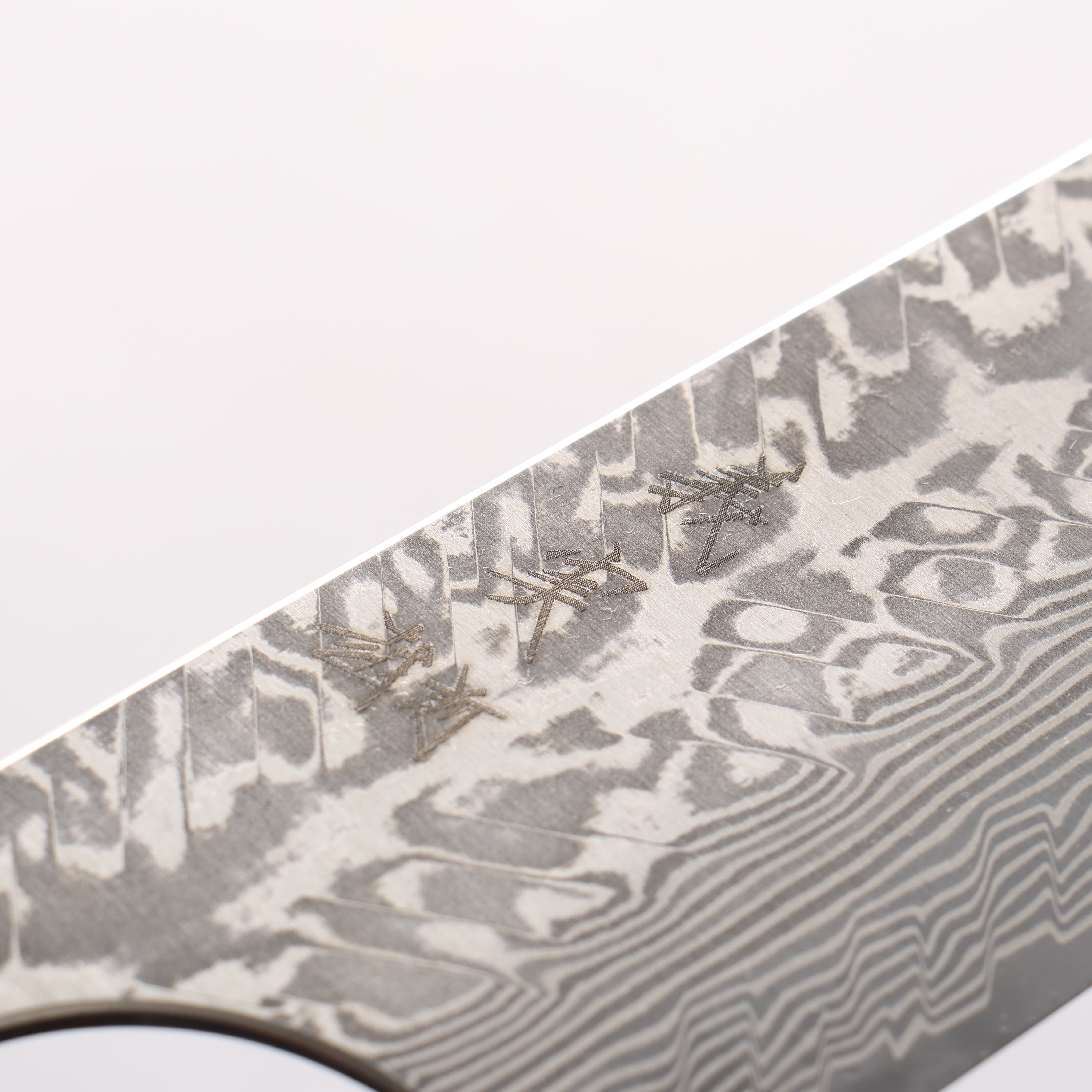 Yoshimi Kato SG2 Black Damascus Bunka 170mm Stabilized Birch with Emerald Green Resin Handle - Seisuke Knife