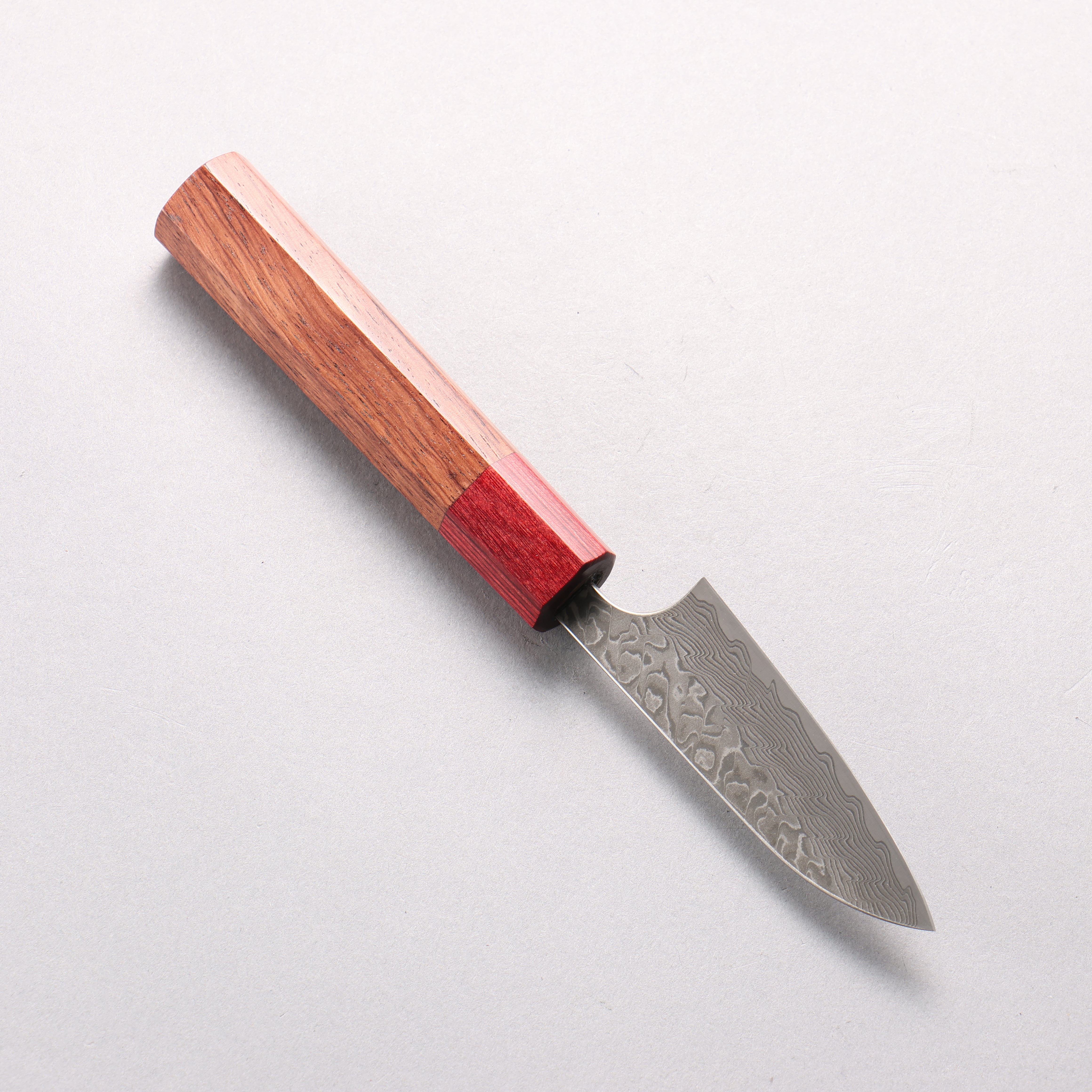 Yoshimi Kato SG2 Black Damascus Petty-Utility 80mm Honduras (ferrule: Red Pakka wood) Handle - Seisuke Knife