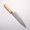 Ryusen Fukakuryu Kai ATS314 63 Layer Damascus Kiritsuke Gyuto 210mm Stabilized White Birch with White Ring Handle - Slide 2