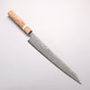 Ryusen Fukakuryu Kai ATS314 63 Layer Damascus Kiritsuke Sujihiki 270mm Stabilized White Birch with White Ring Handle - Slide 1