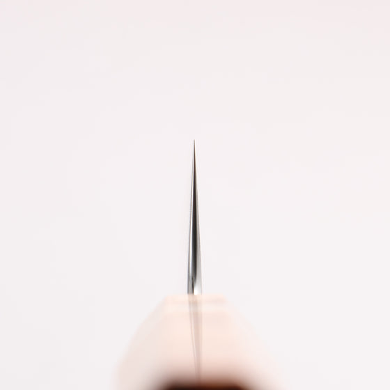 Ryusen Fukakuryu Kai ATS314 63 Layer Damascus Kiritsuke Sujihiki 270mm Stabilized White Birch with White Ring Handle