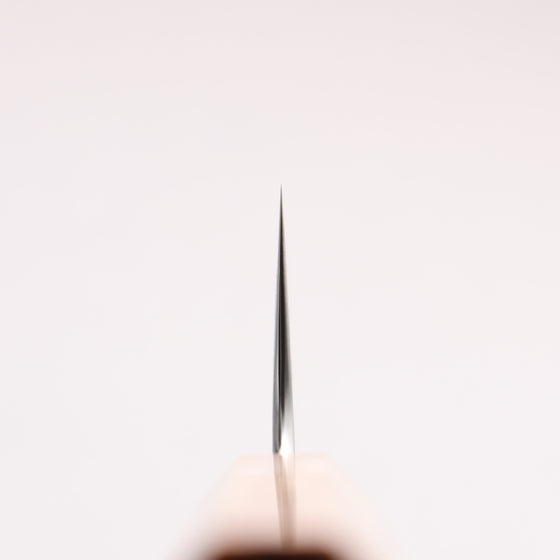 Ryusen Fukakuryu Kai ATS314 63 Layer Damascus Kiritsuke Gyuto 240mm Stabilized White Birch with White Ring Handle