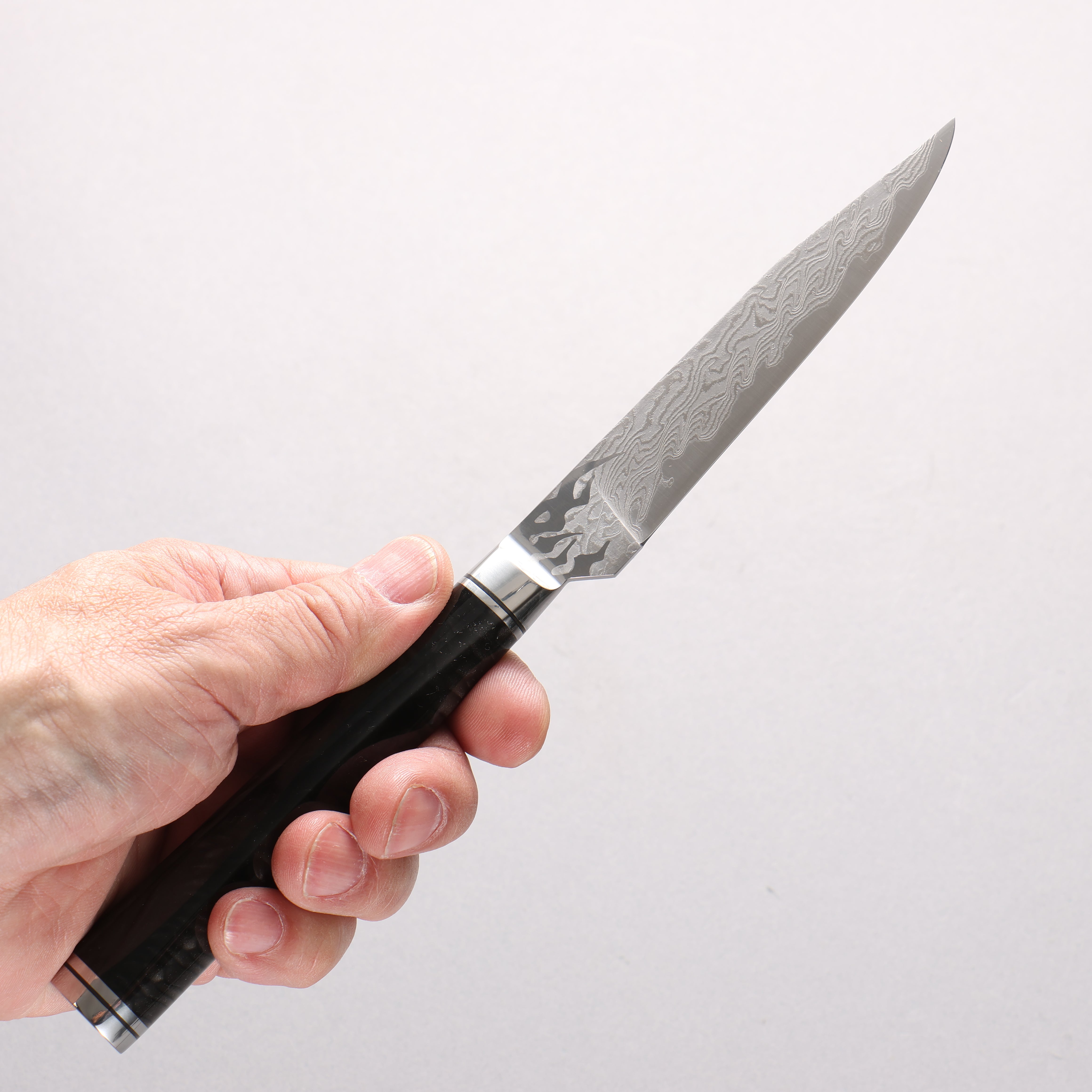 Ryusen SG2 Damascus Steak 100mm Rinka (Black) Handle SK06 - Seisuke Knife