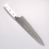 Takeshi Saji SG2 Diamond Finish Damascus Gyuto 240mm White Corian Handle - Slide 2
