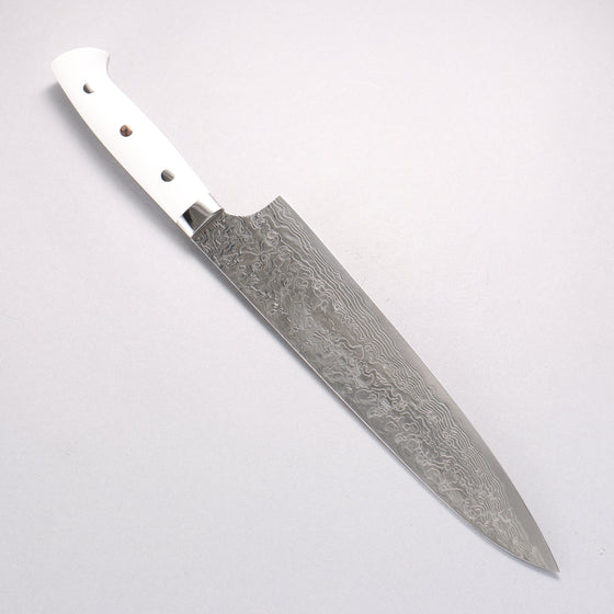 Takeshi Saji SG2 Diamond Finish Damascus Gyuto 240mm White Corian Handle