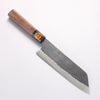 Shigeki Tanaka TEKKA Blue Steel No.2 Kurouchi Hammered(square) Nakiri 180mm Walnut Handle - Slide 1