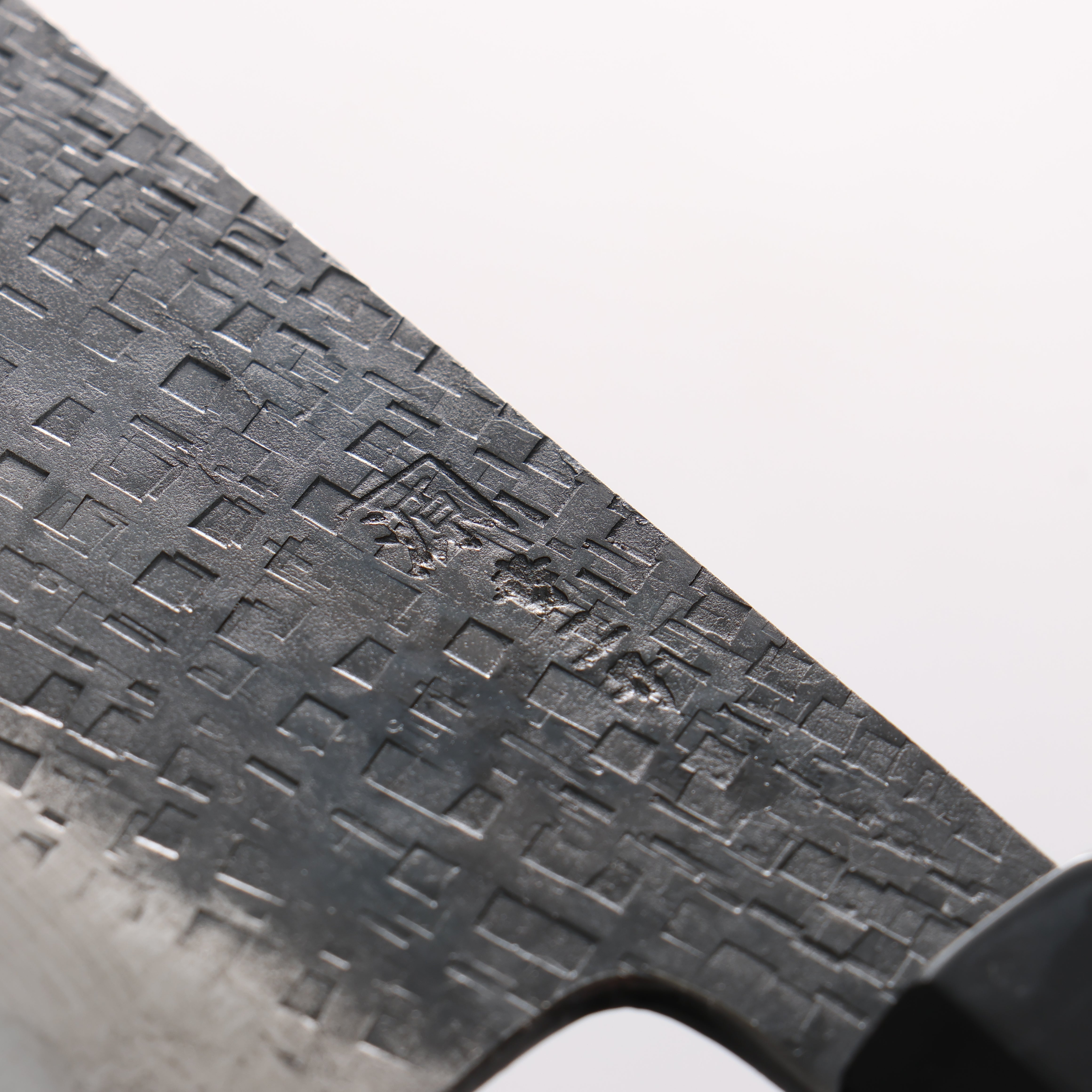 Shigeki Tanaka TEKKA Blue Steel No.2 Kurouchi Square Hammered Nakiri 180mm Walnut Handle - Seisuke Knife
