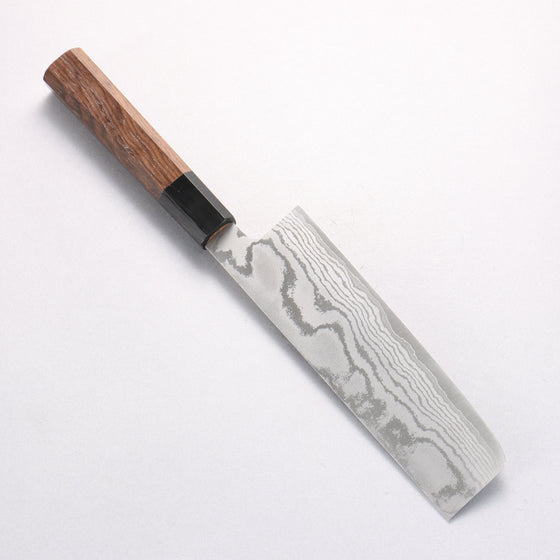 Shigeki Tanaka VG10 17 Layer Damascus Nakiri 165mm Walnut Handle