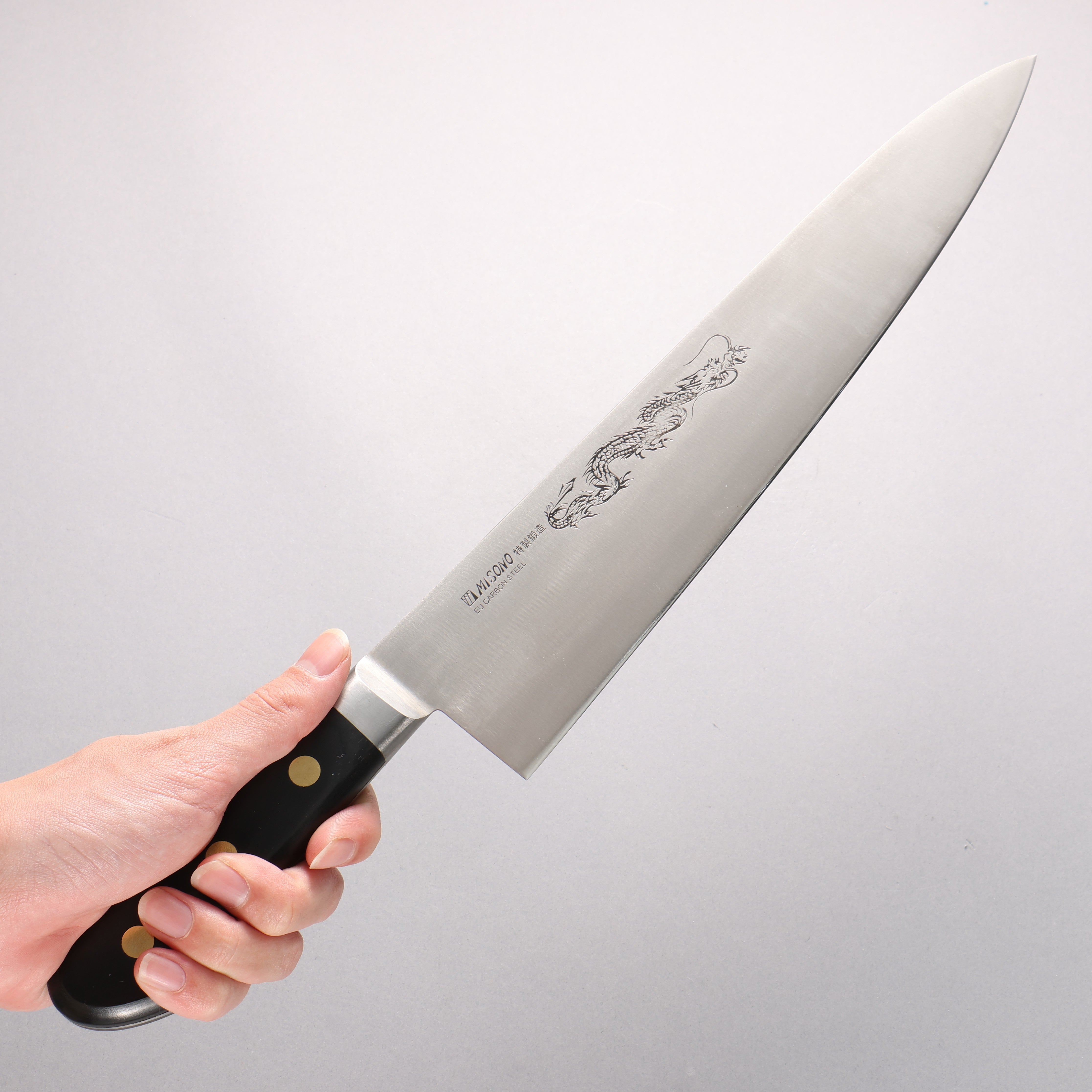 Misono Swedish Steel Gyuto with Dragon Engraving - Seisuke Knife