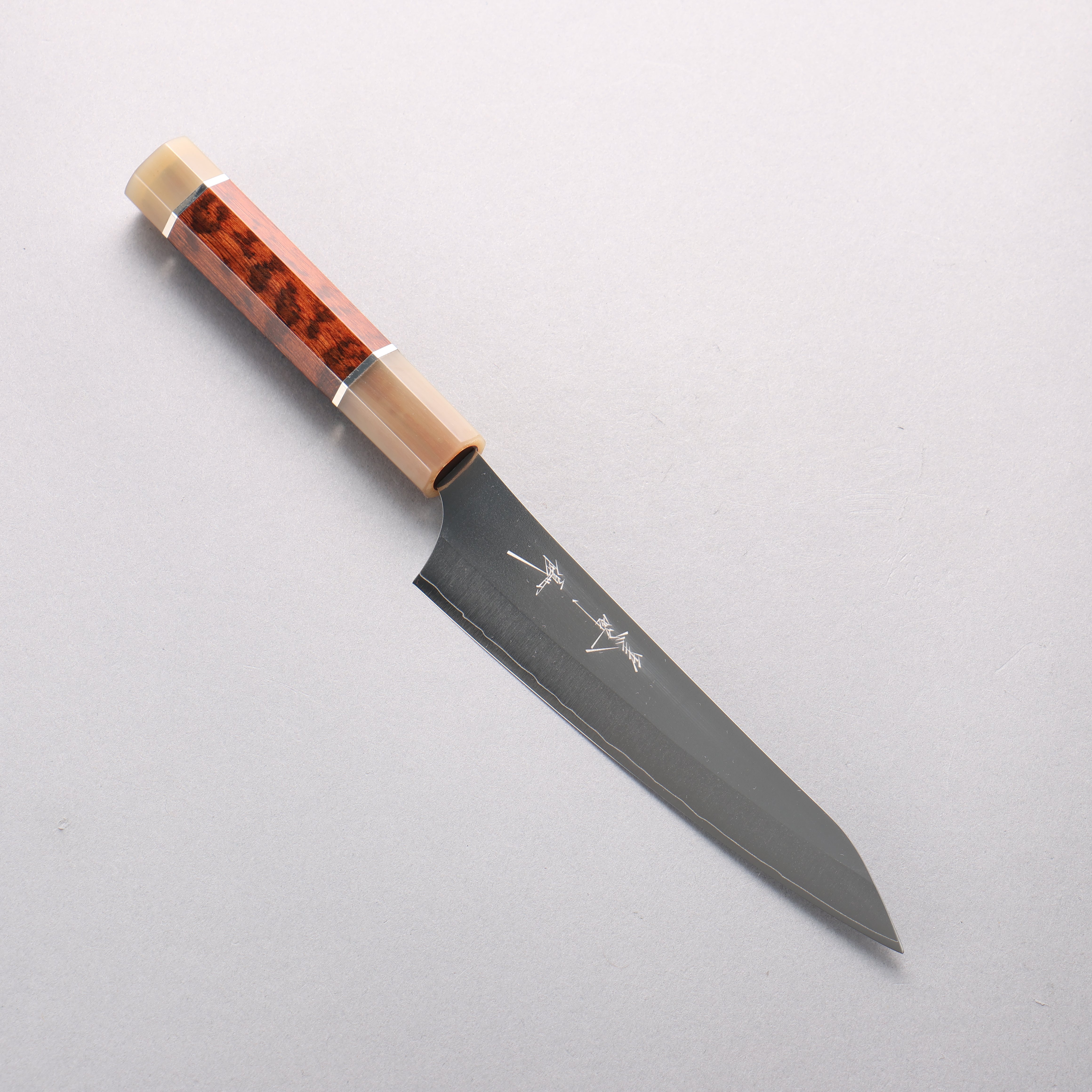 Yu Kurosaki New Gekko VG-XEOS Petty-Utility 150mm Snakewood & Marbled Horn Handle - Seisuke Knife