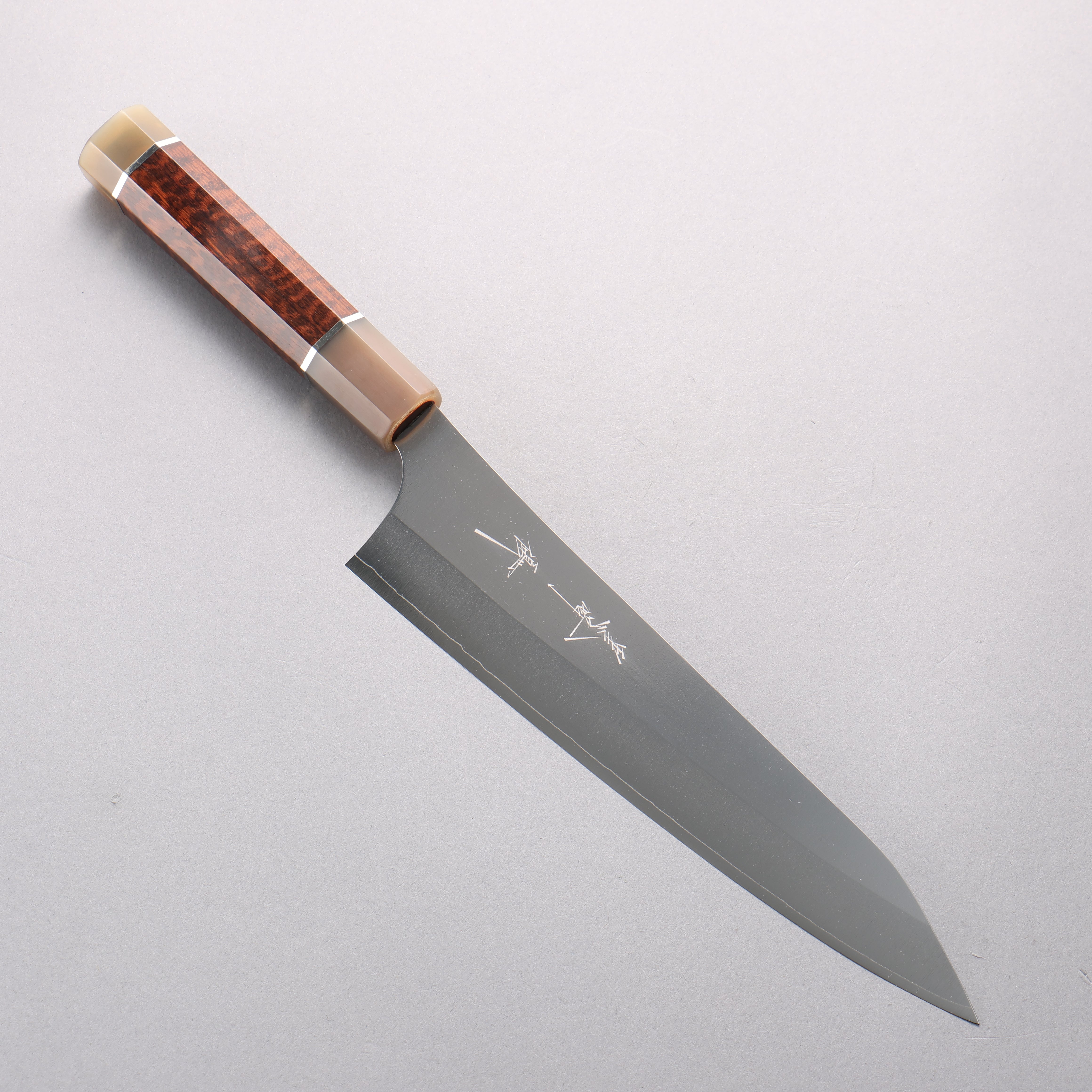 Yu Kurosaki New Gekko VG-XEOS Gyuto 210mm Snakewood (with Double Marble Horns) Handle - Seisuke Knife