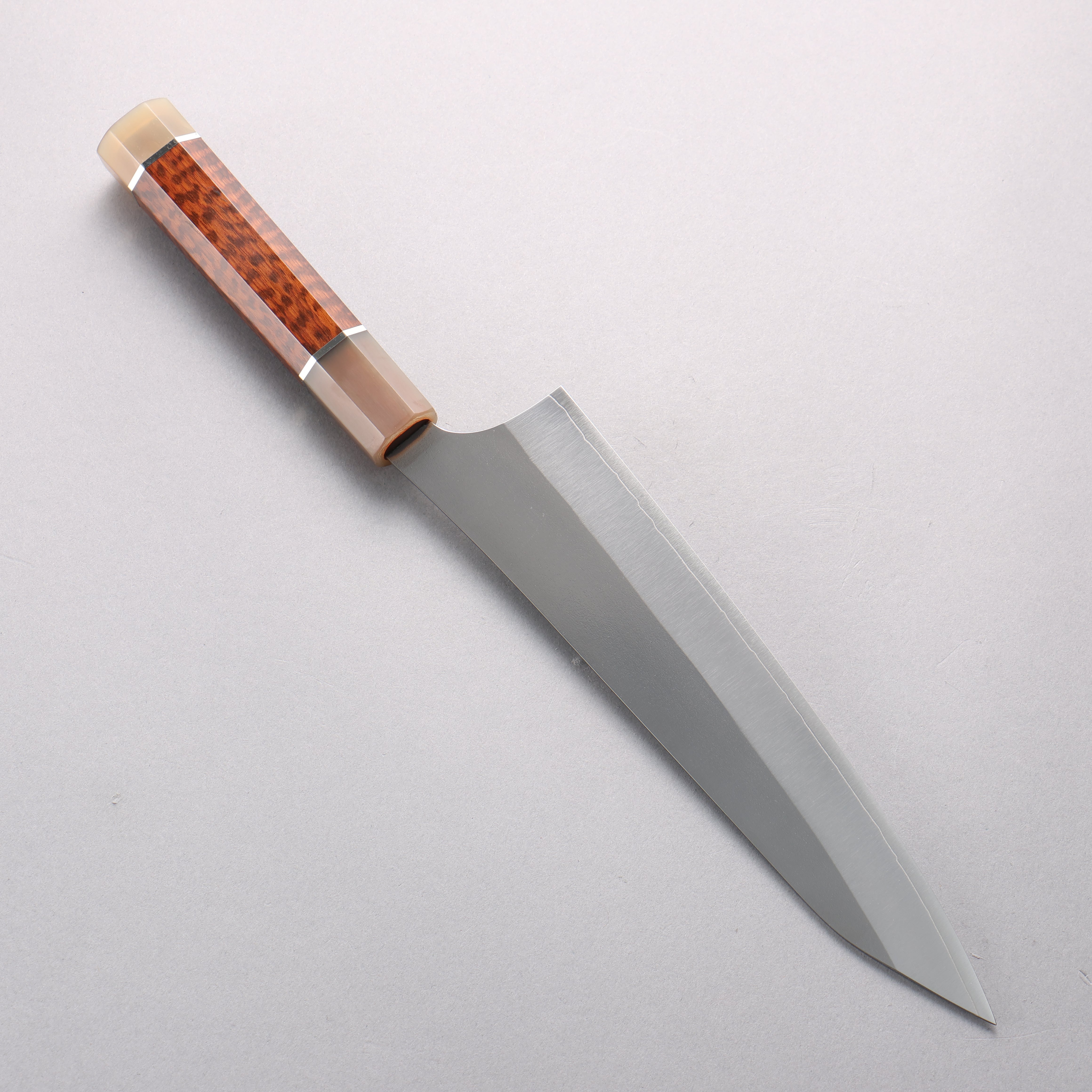Yu Kurosaki New Gekko VG-XEOS Gyuto 210mm Snakewood (with Double Marble Horns) Handle - Seisuke Knife
