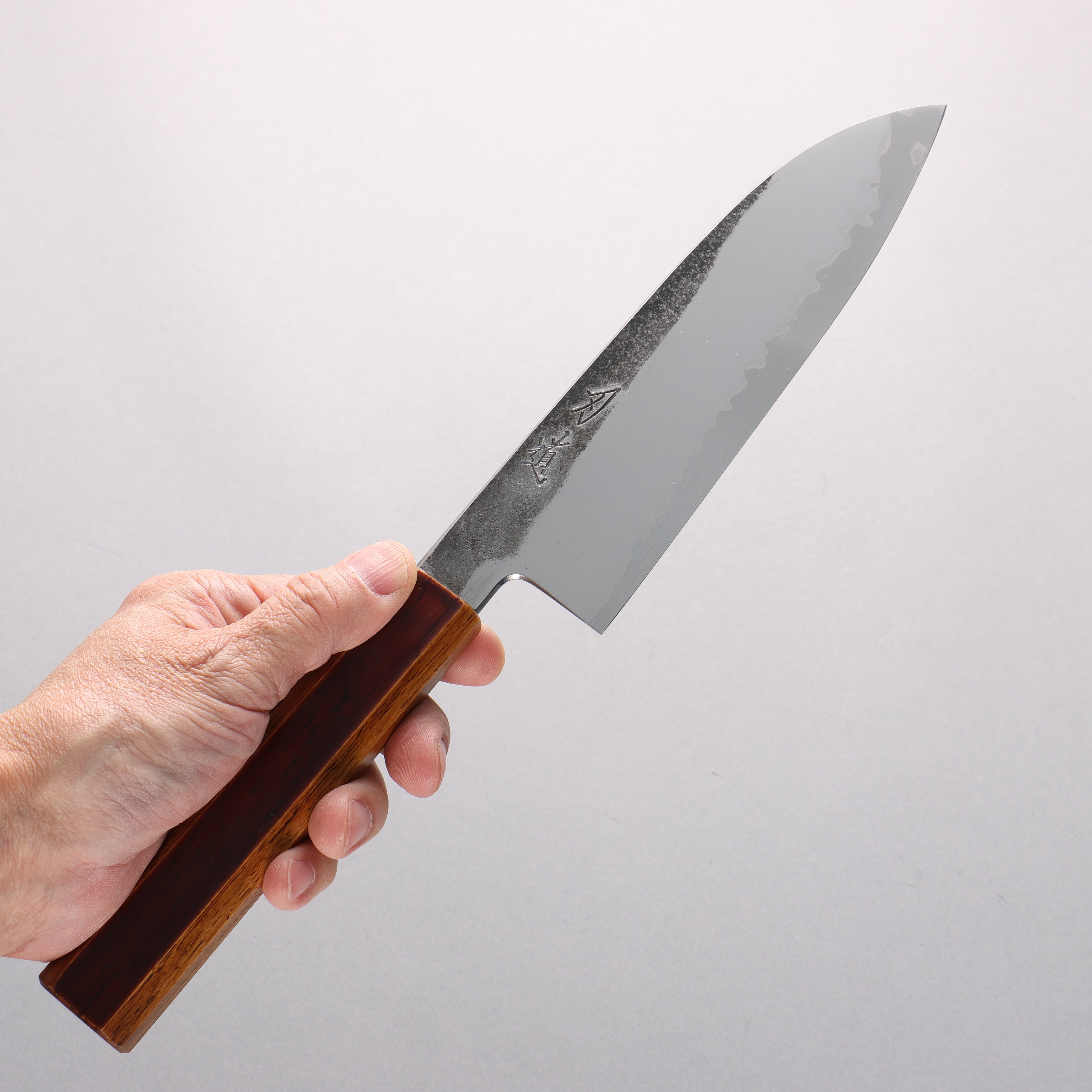 Hado Kirisame White Steel No.1 Santoku 180mm Kijiro-nuri Lacquered Handle - Seisuke Knife