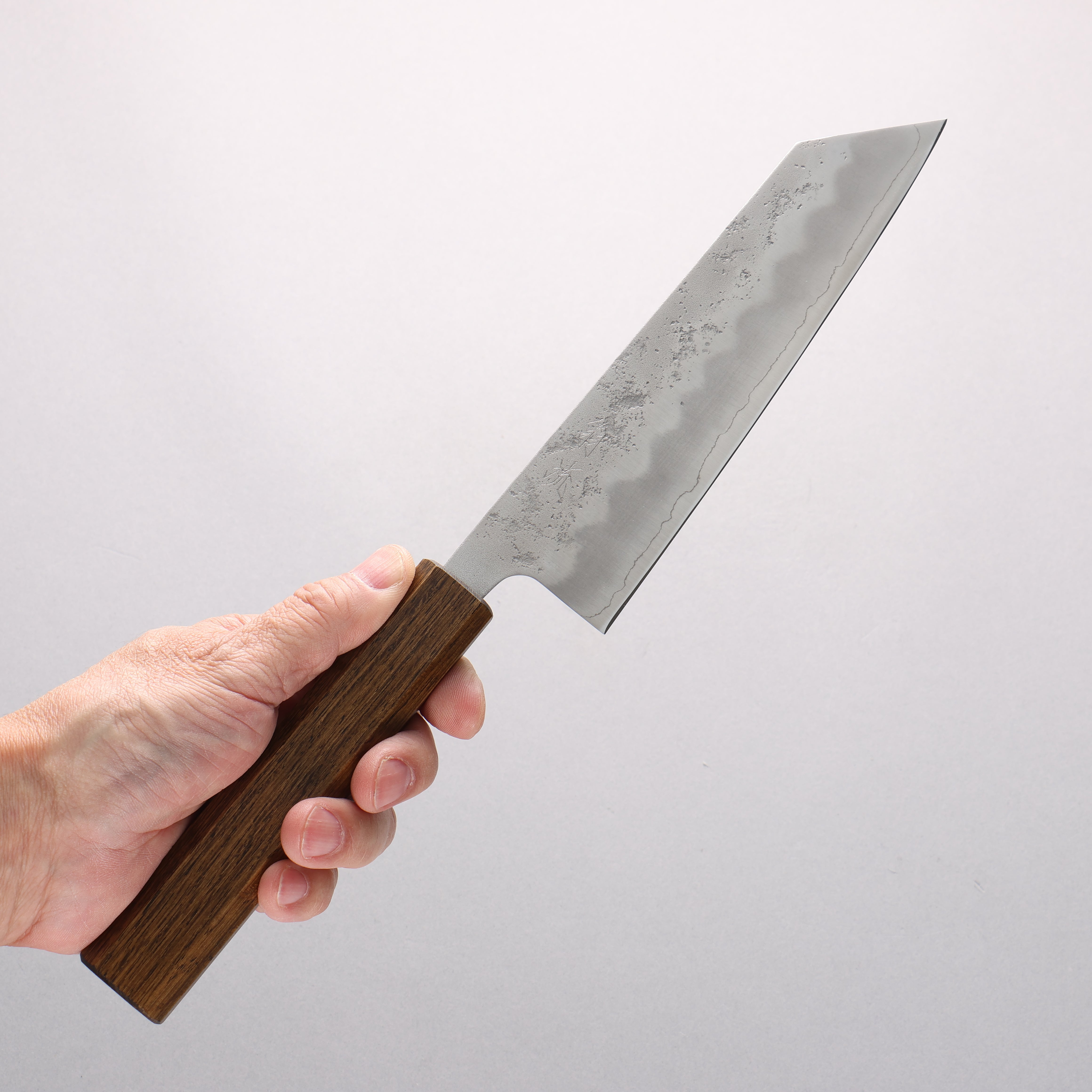 Oul Silver Steel No.3 Nashiji Bunka 170mm Oak (Baikoku / Soot Black) Handle - Seisuke Knife