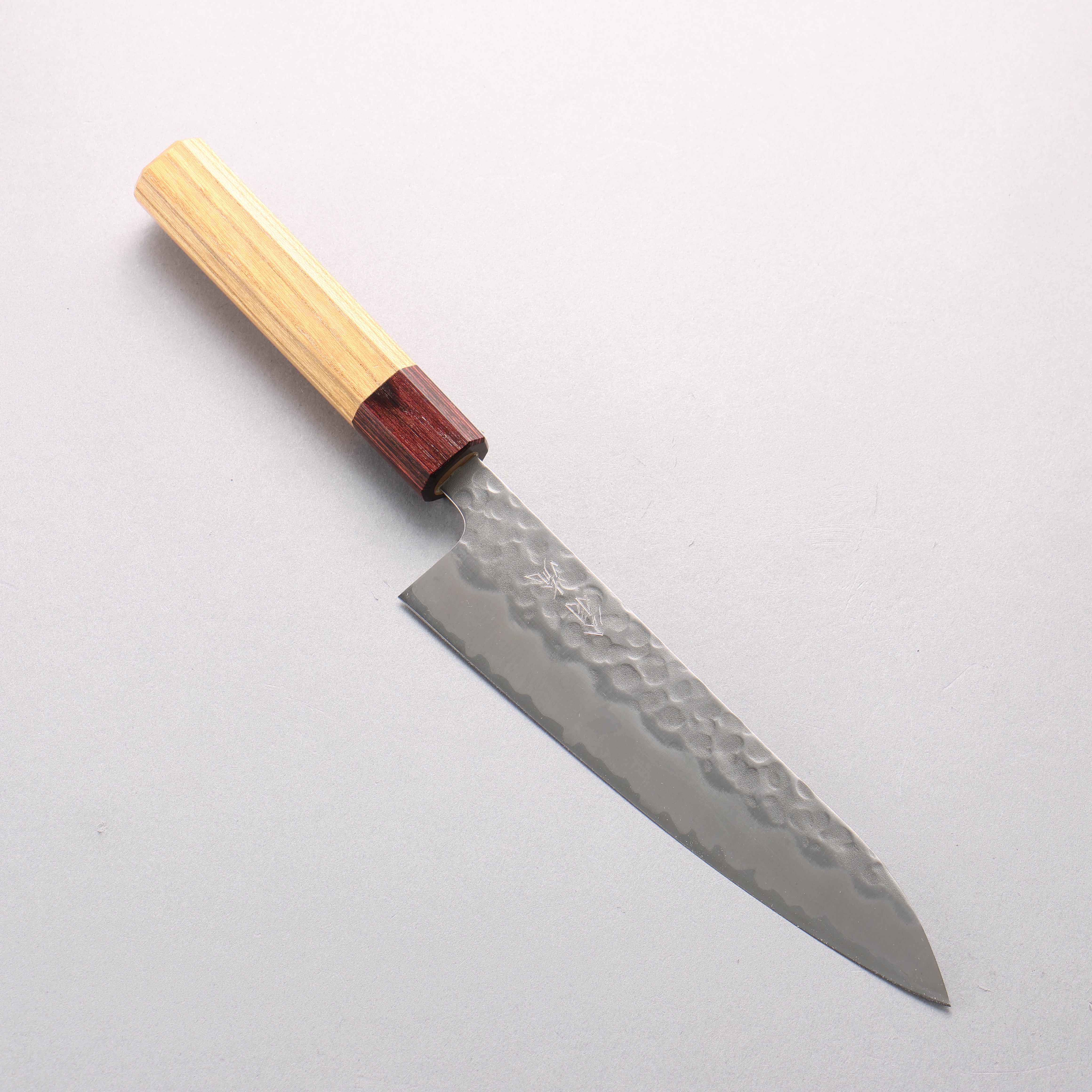 Oul White Steel No.2 Hammered Gyuto 180mm Keyaki Elm Handle - Seisuke Knife