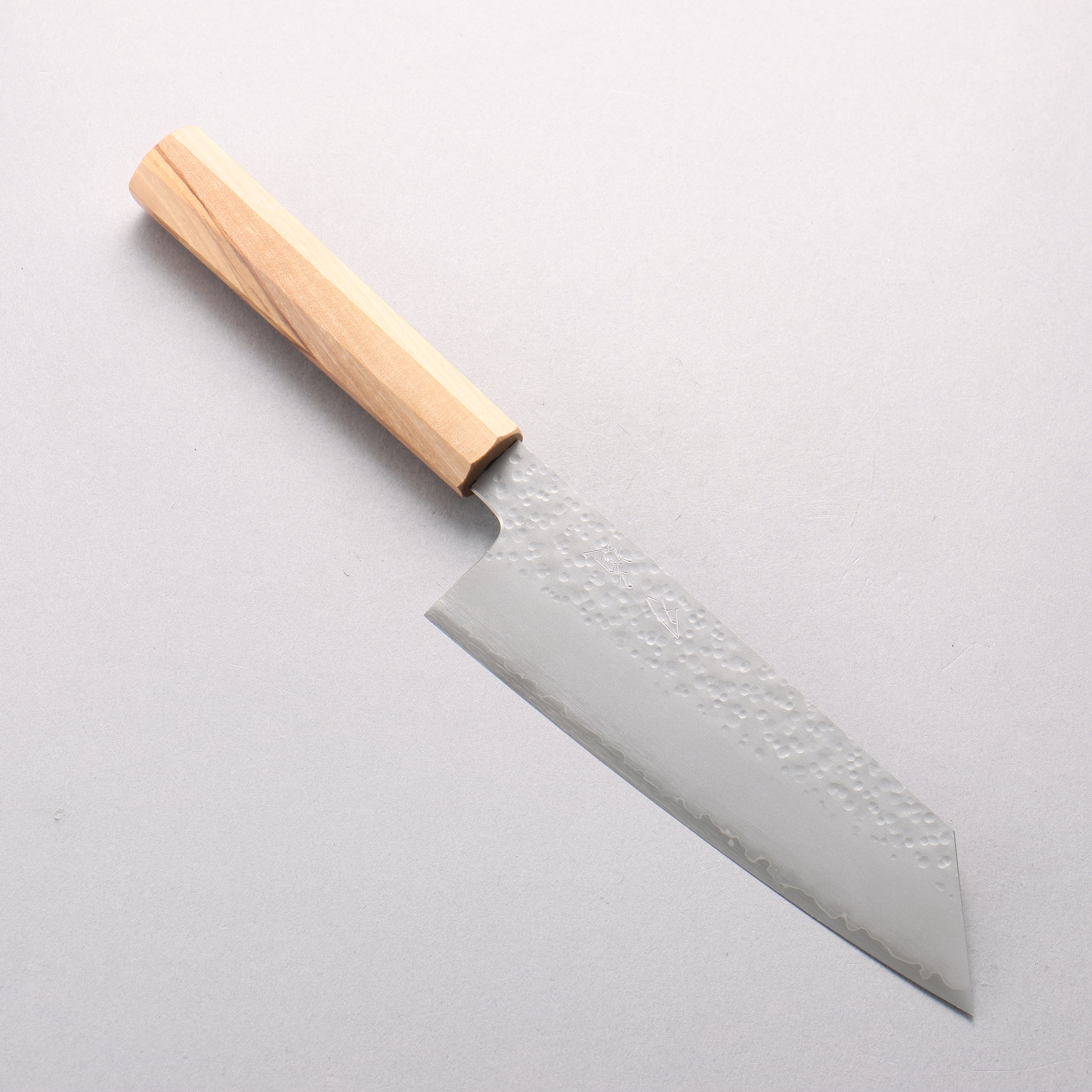 Hado Shiosai VG10 Hammered(Maru) Bunka 180mm Olive tree Handle - Seisuke Knife