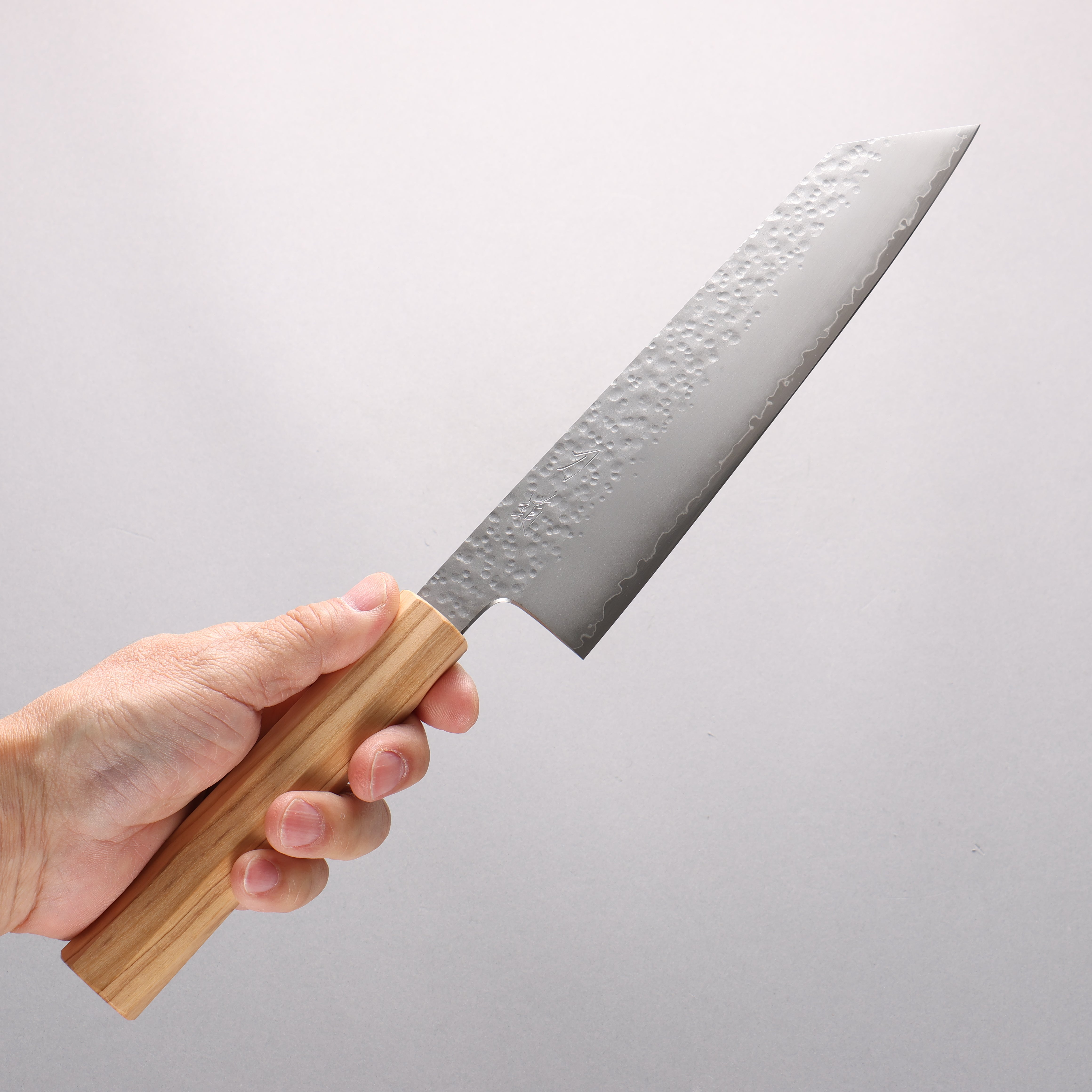 Hado Shiosai VG10 Maru Hammered Kiritsuke Gyuto 210mm Olive Wood Handl