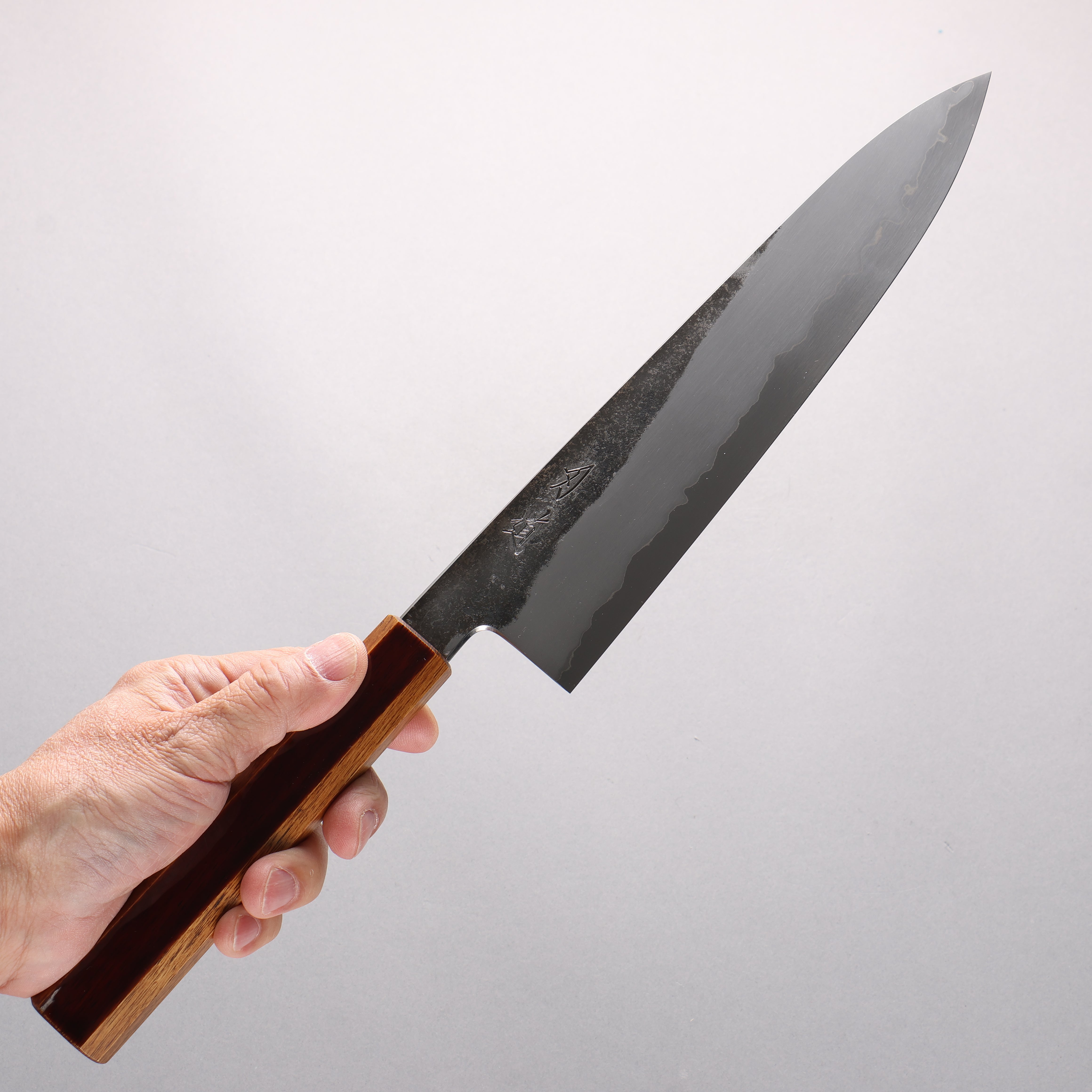 Hado Kirisame White Steel No.1 Gyuto 240mm Kijiro-nuri Lacquered Handle - Seisuke Knife