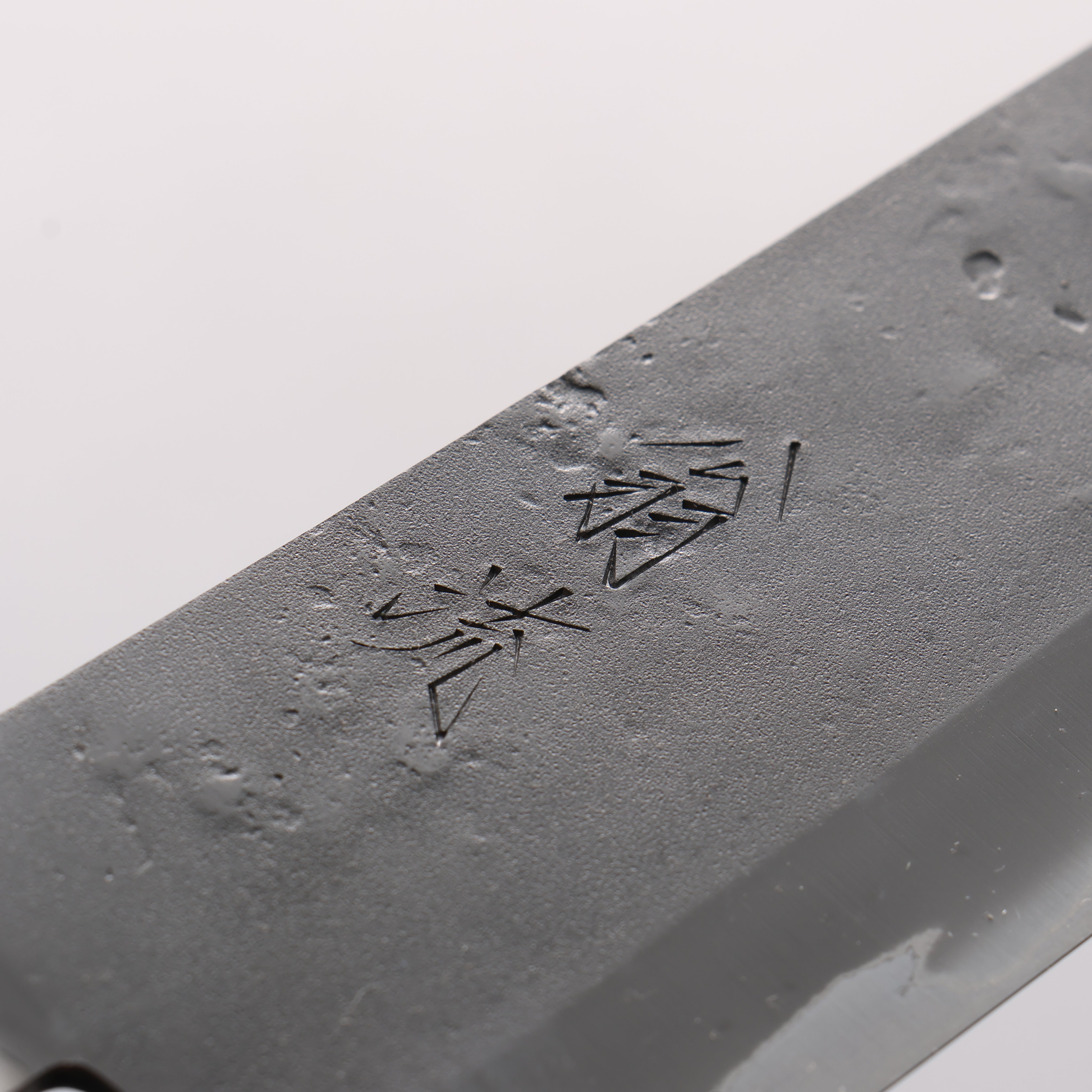Oul Blue Steel Nashiji Santoku 170mm Walnut Handle - Seisuke Knife