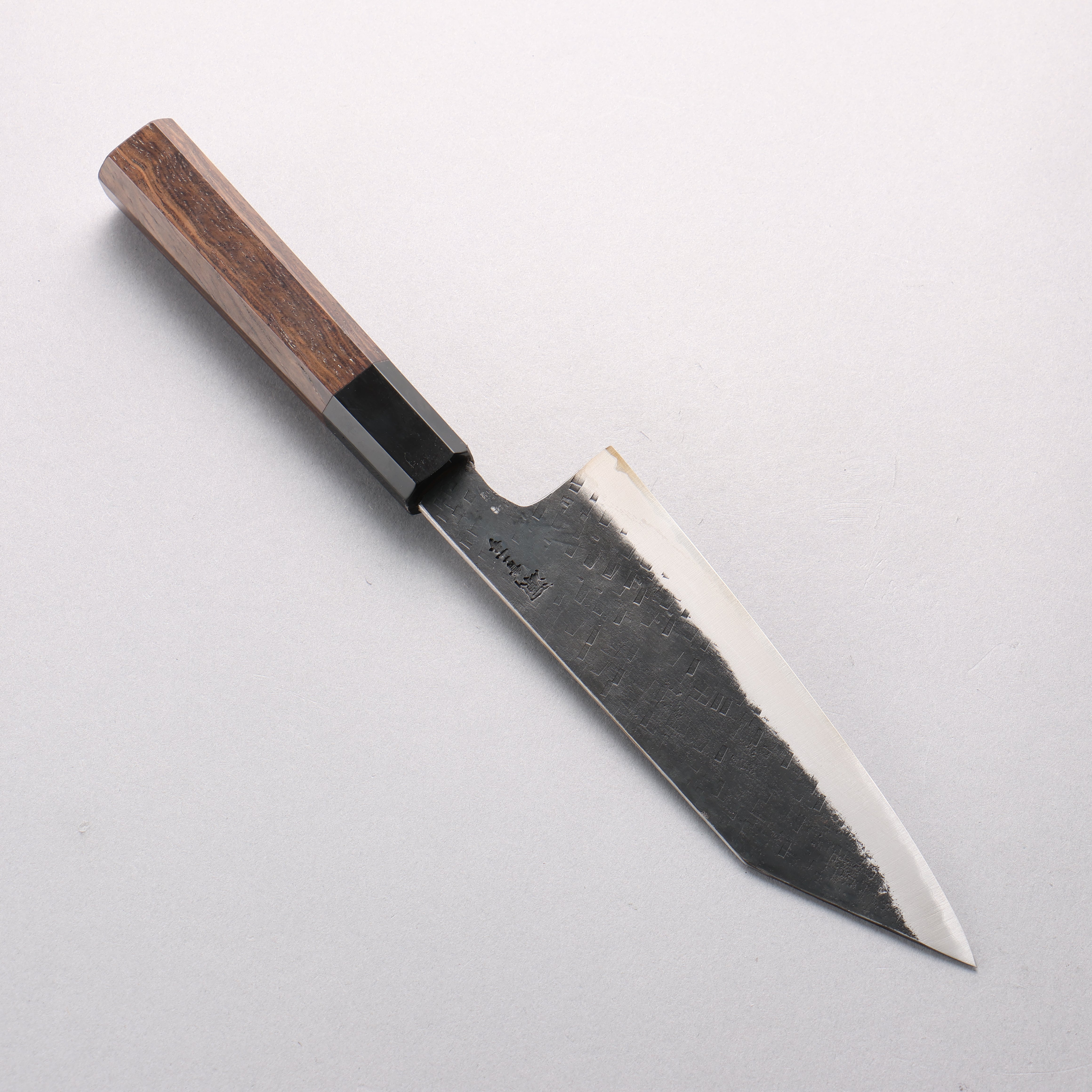 Shigeki Tanaka TEKKA Blue Steel No.2 Kurouchi Hammered Kiritsuke Santoku 165mm Walnut Handle - Seisuke Knife