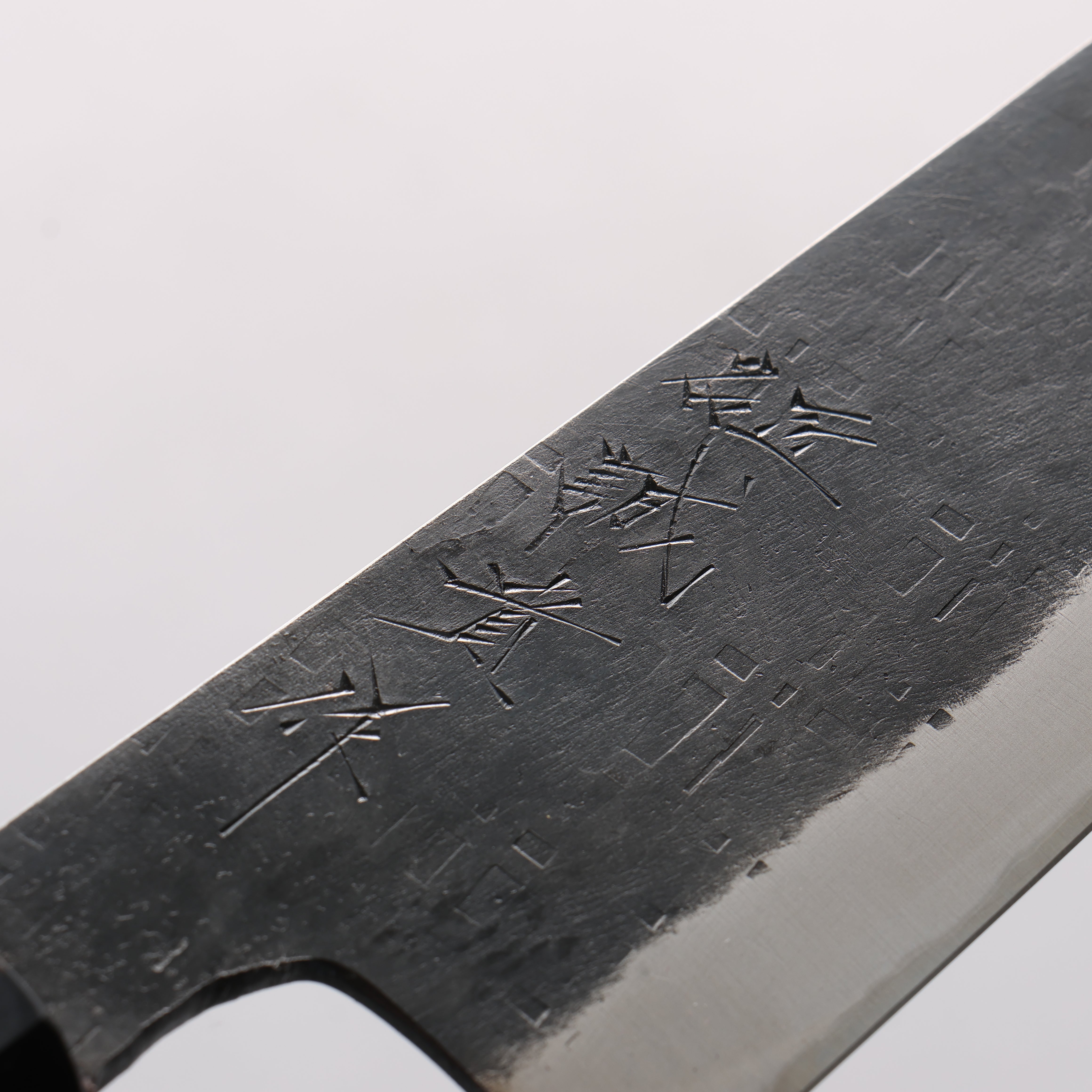 Shigeki Tanaka TEKKA Blue Steel No.2 Kurouchi Hammered Kiritsuke Santoku 165mm Walnut Handle - Seisuke Knife