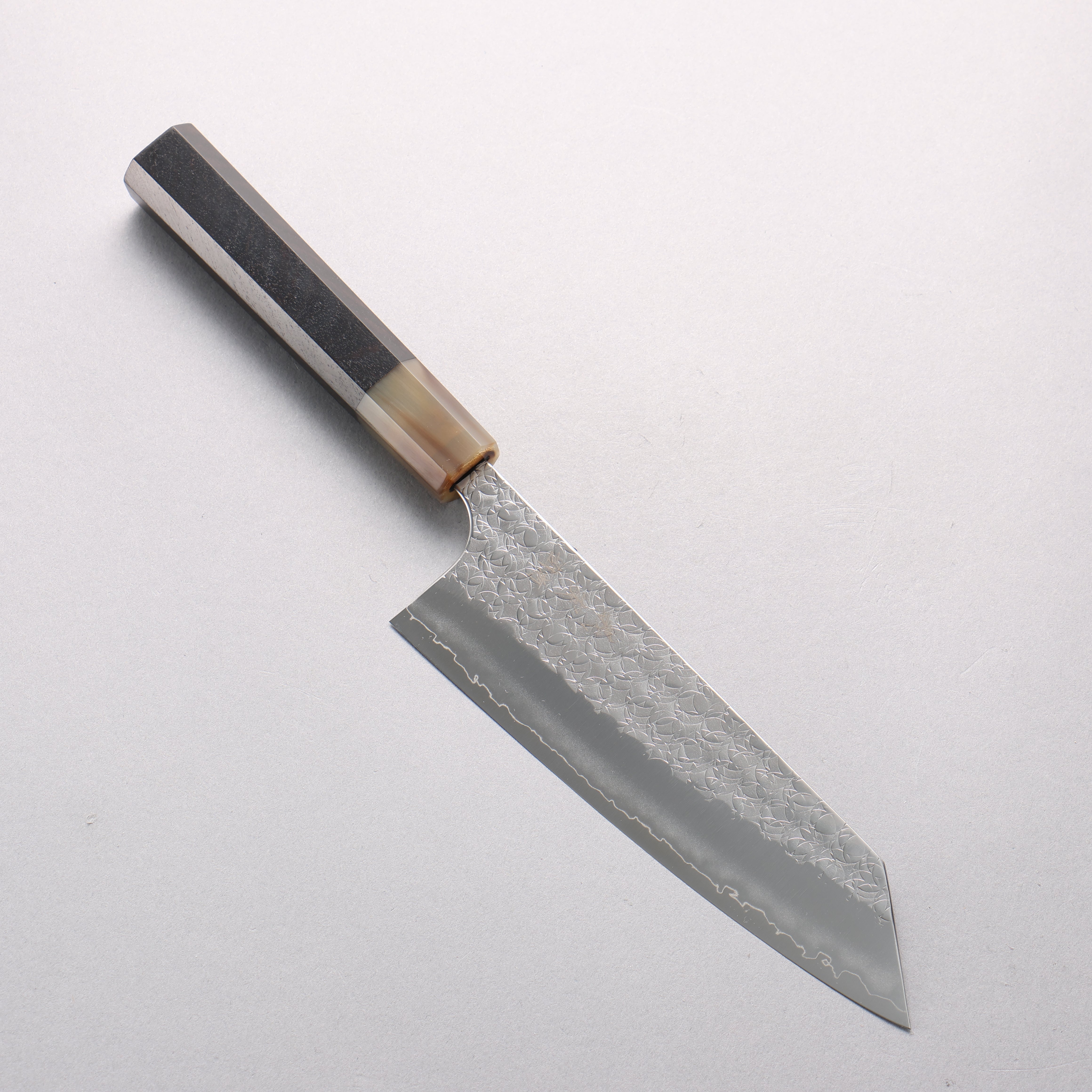 Yoshimi Kato Minamo SG2 Hammered Bunka 170mm Ebony Wood & White Horn Handle - Seisuke Knife